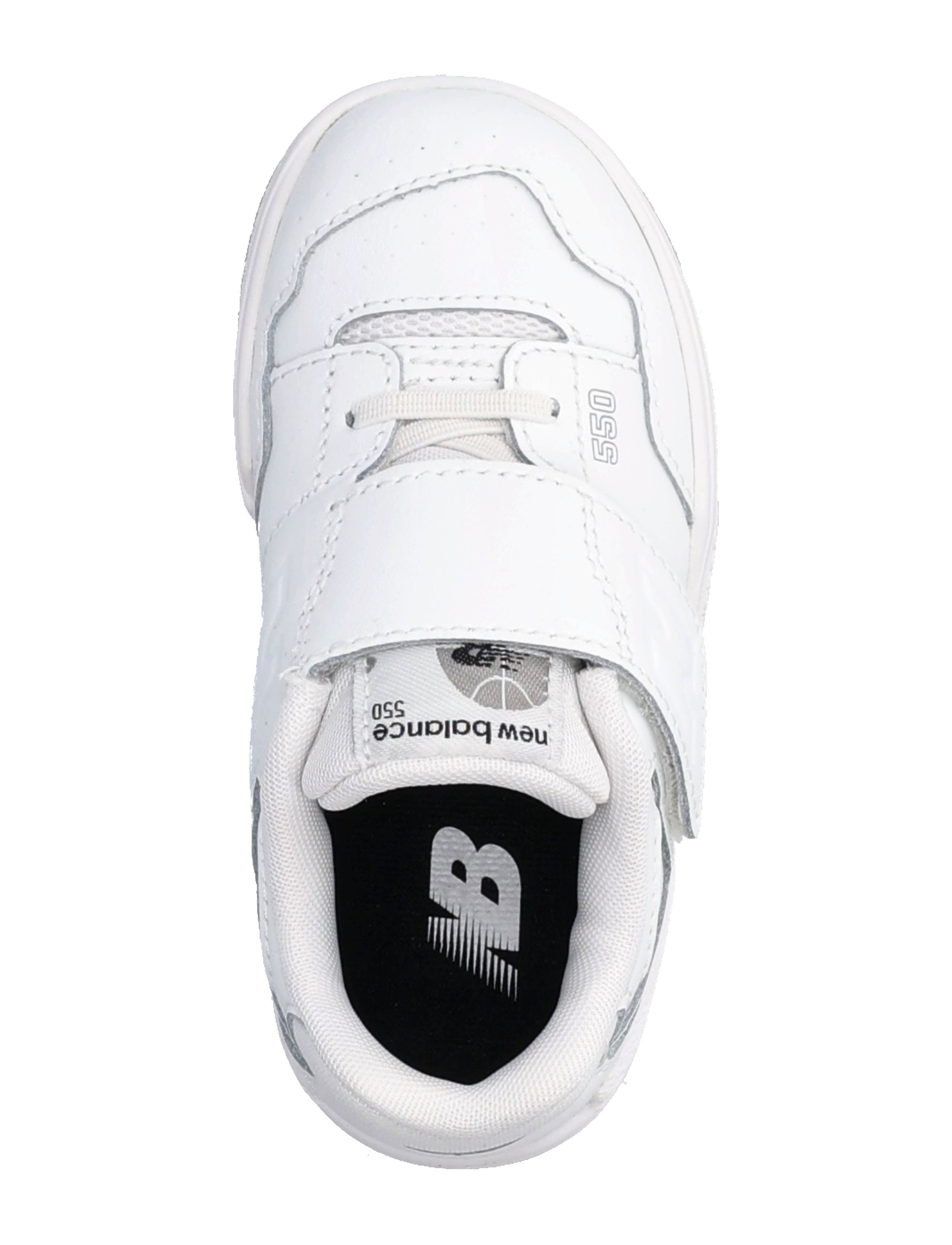 New Balance - New Balance 550 Kids Bungee Lace with Hook & Loop Top Strap - white - 3
