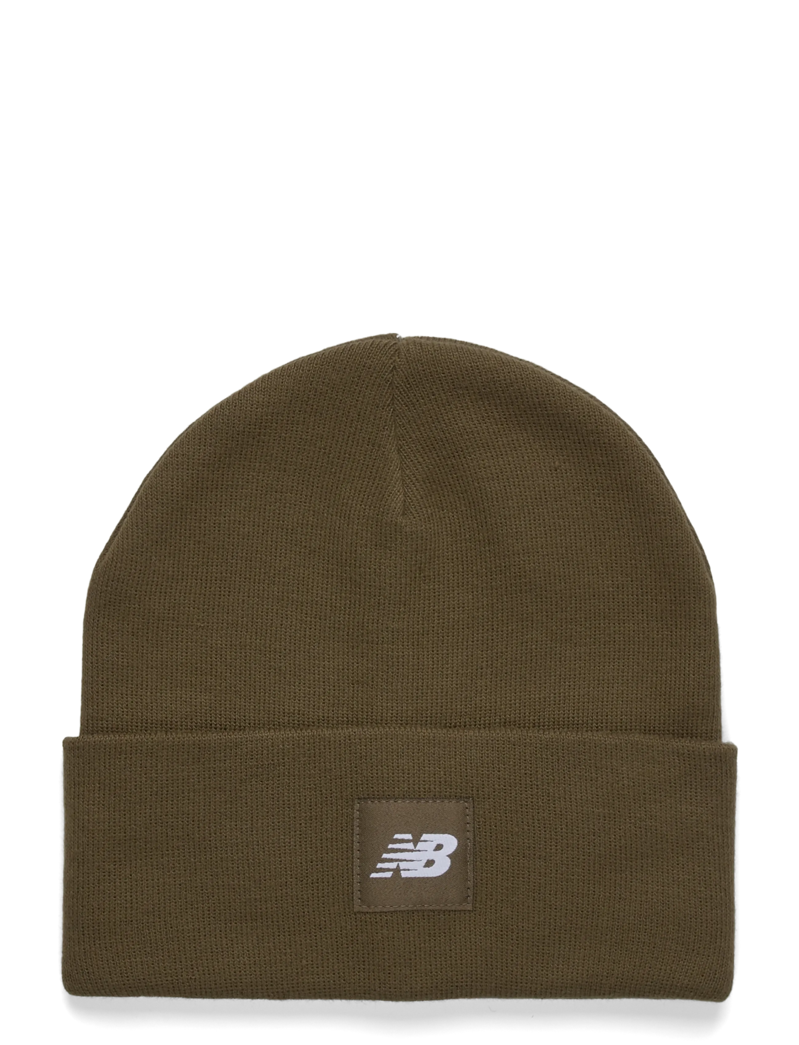 New Balance Cuffed Beanie Flying NB Logo - New Balance - WOODLAND / khaki/green