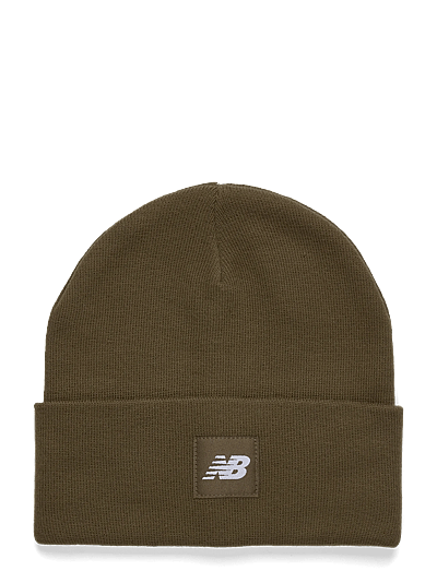 New Balance Cuffed Beanie Flying NB Logo - Mützen - WOODLAND / khaki/green