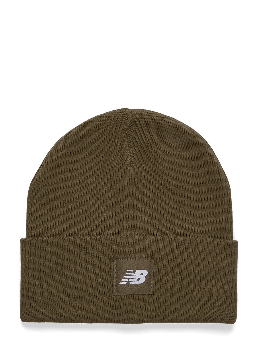 New Balance - Cuffed Beanie Flying NB Logo - shoppa efter stil - woodland - 0