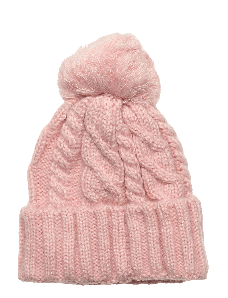 New Balance - Lux Knit Pom Beanie - mützen - pink haze - 1