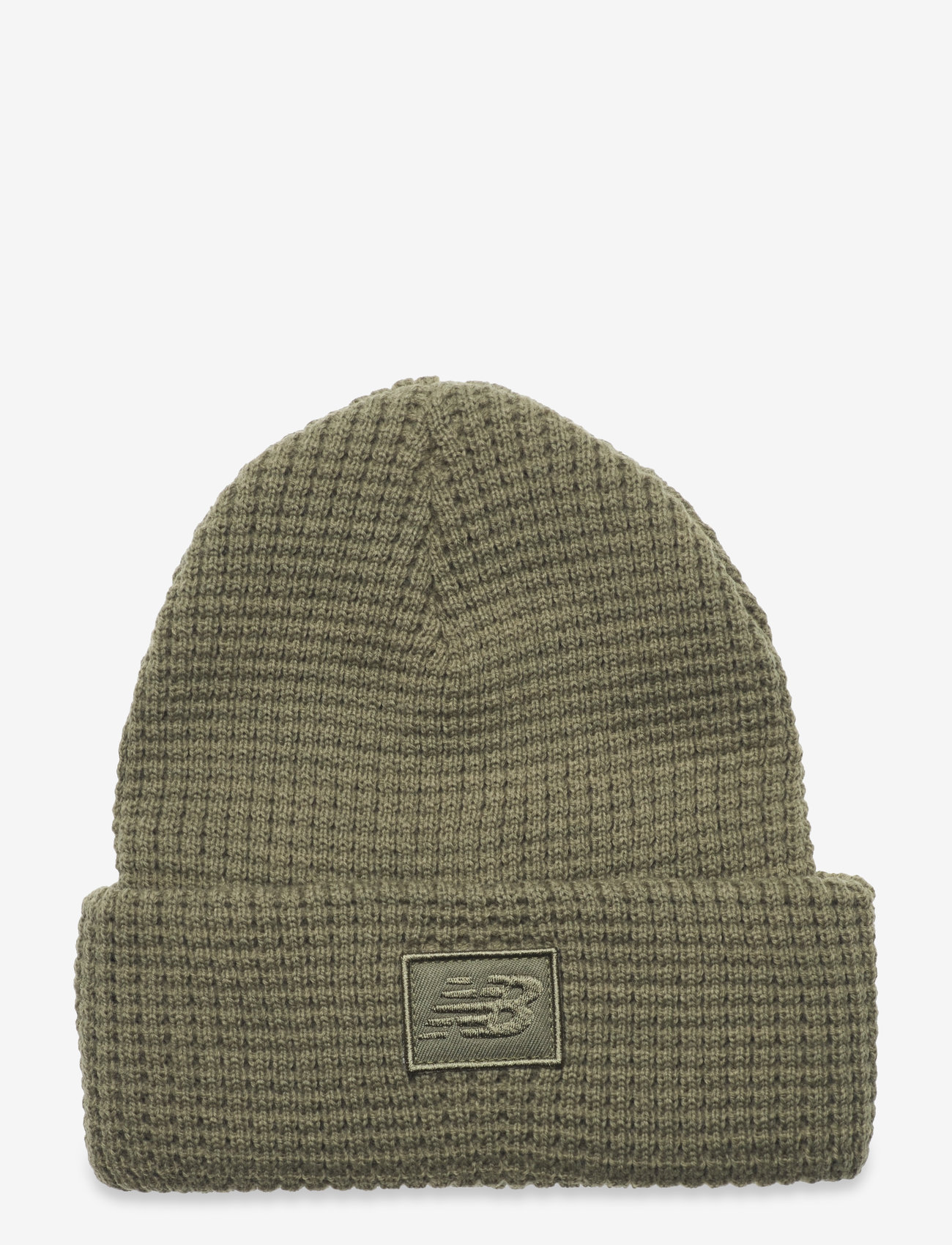 New Balance - Waffle Knit Cuffed Beanie - dark olivine - 0