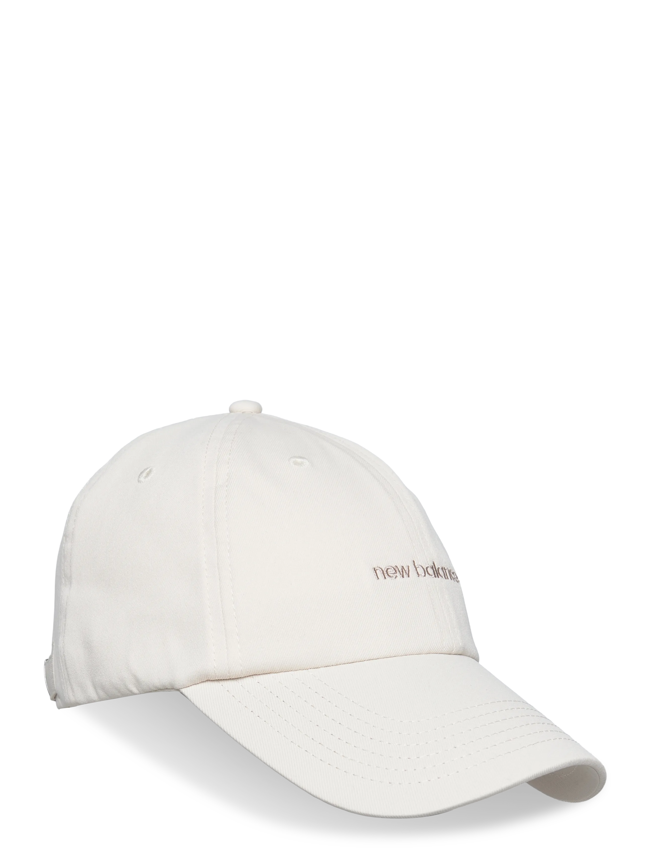 New Balance Women's 6 Panel Linear Logo Hat - New Balance - LINEN / white