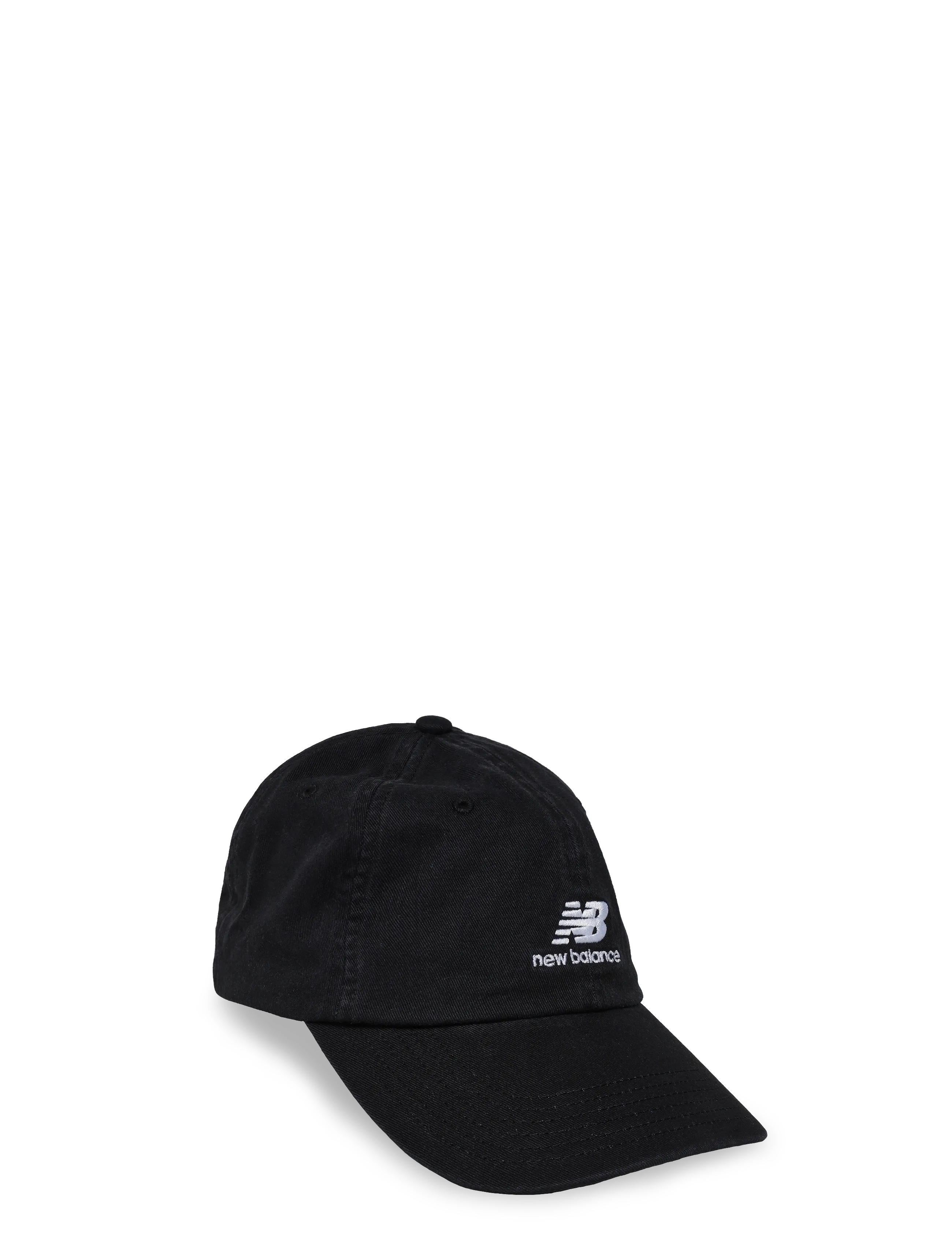 New Balance 6 Panel Flying NB Stacked Logo Hat - Sportmode - BLACK / black