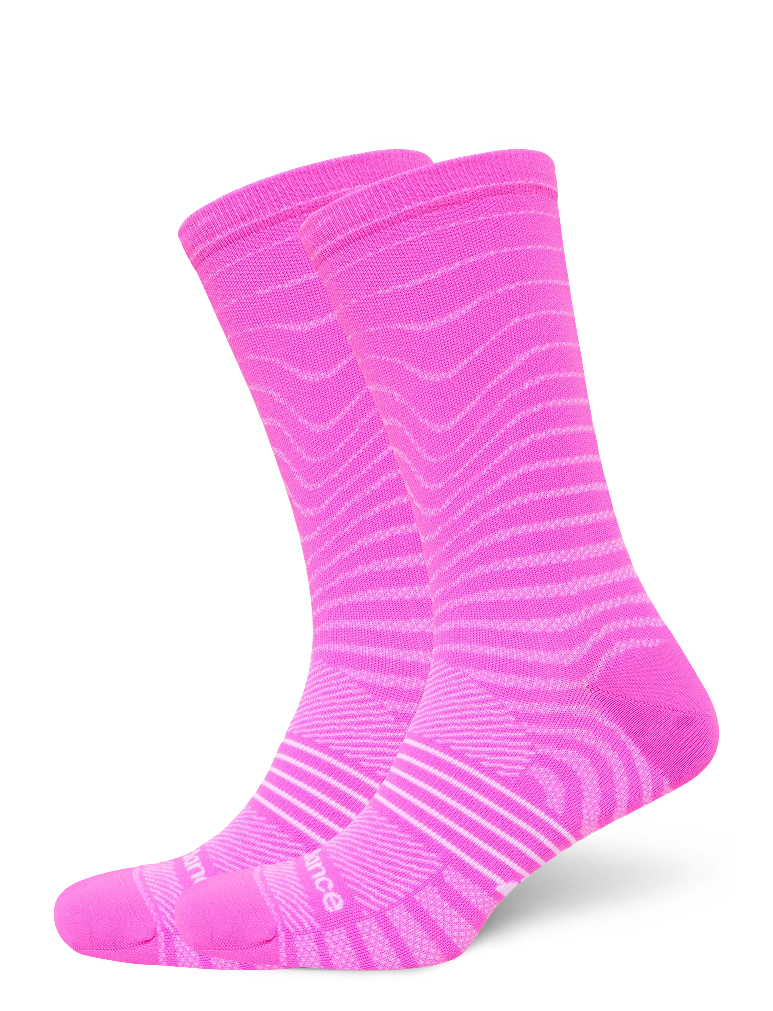 New Balance Pro Run Crew Socks 1 Pair - New Balance - PINK HEAT / pink/rose
