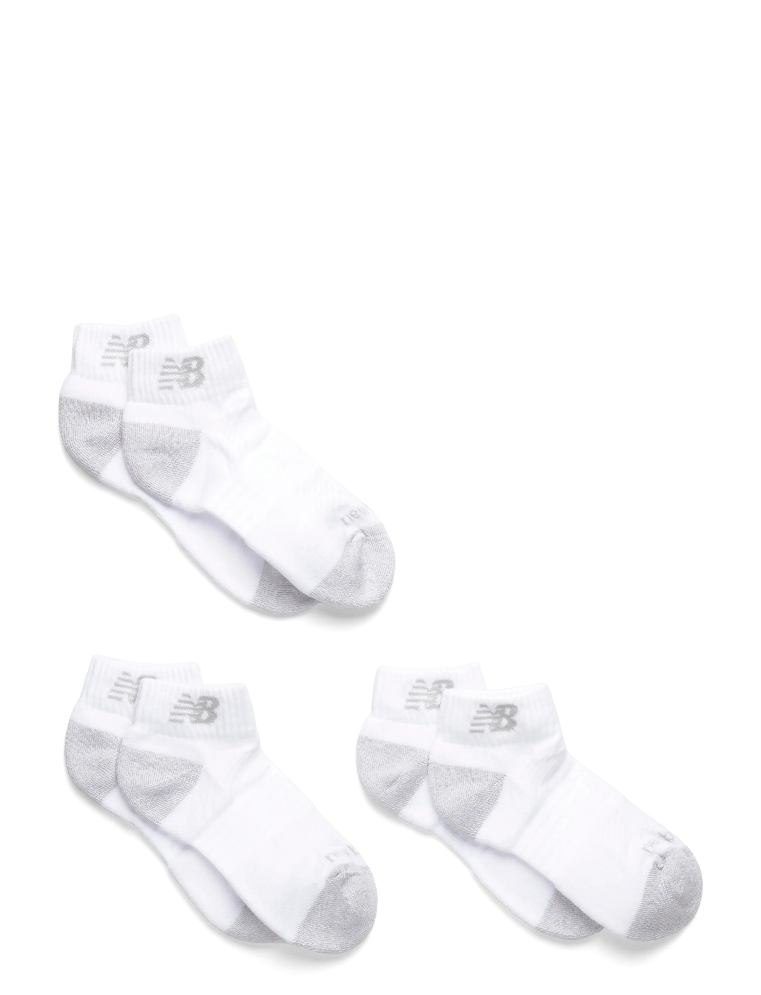 New Balance Youth Active Low Cut Socks 3 Pack, M, White, Sport > Socks, Børn