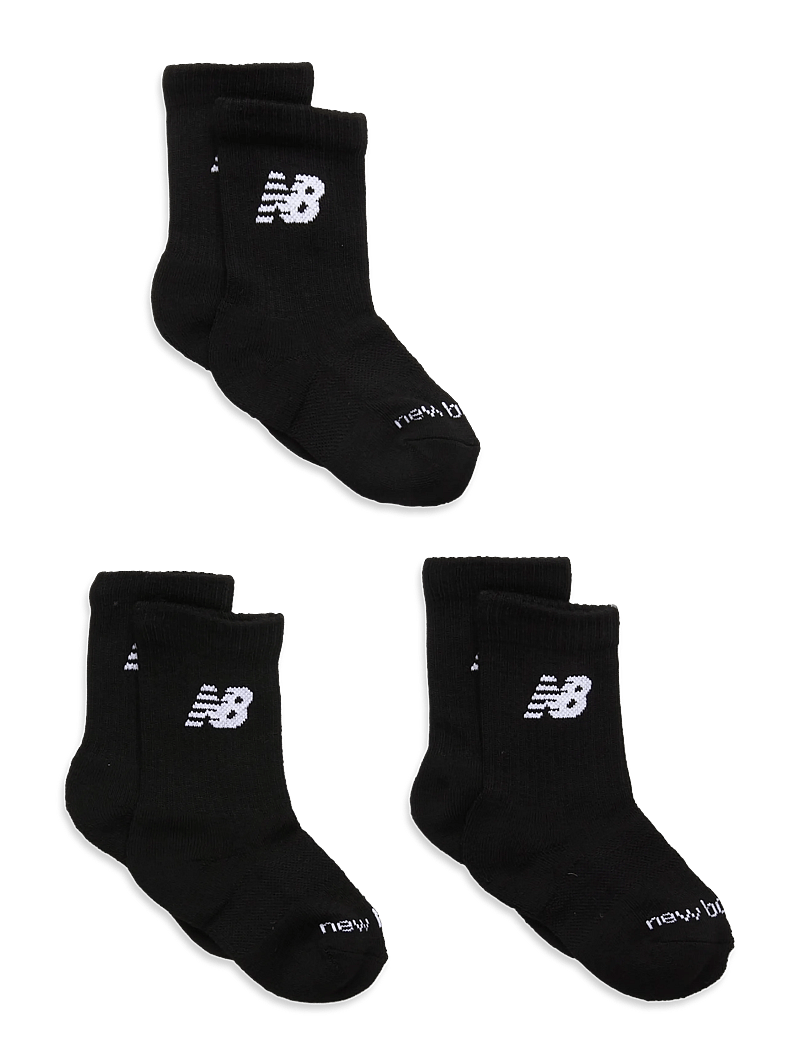 New Balance - Youth Daily Essentials Cushion Crew Socks 3 Pack - zeķes - black - 0