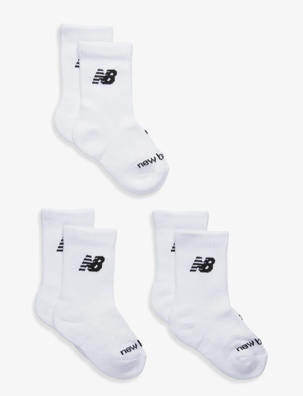 New Balance - Youth Daily Essentials Cushion Crew Socks 3 Pack - strümpfe - white - 0