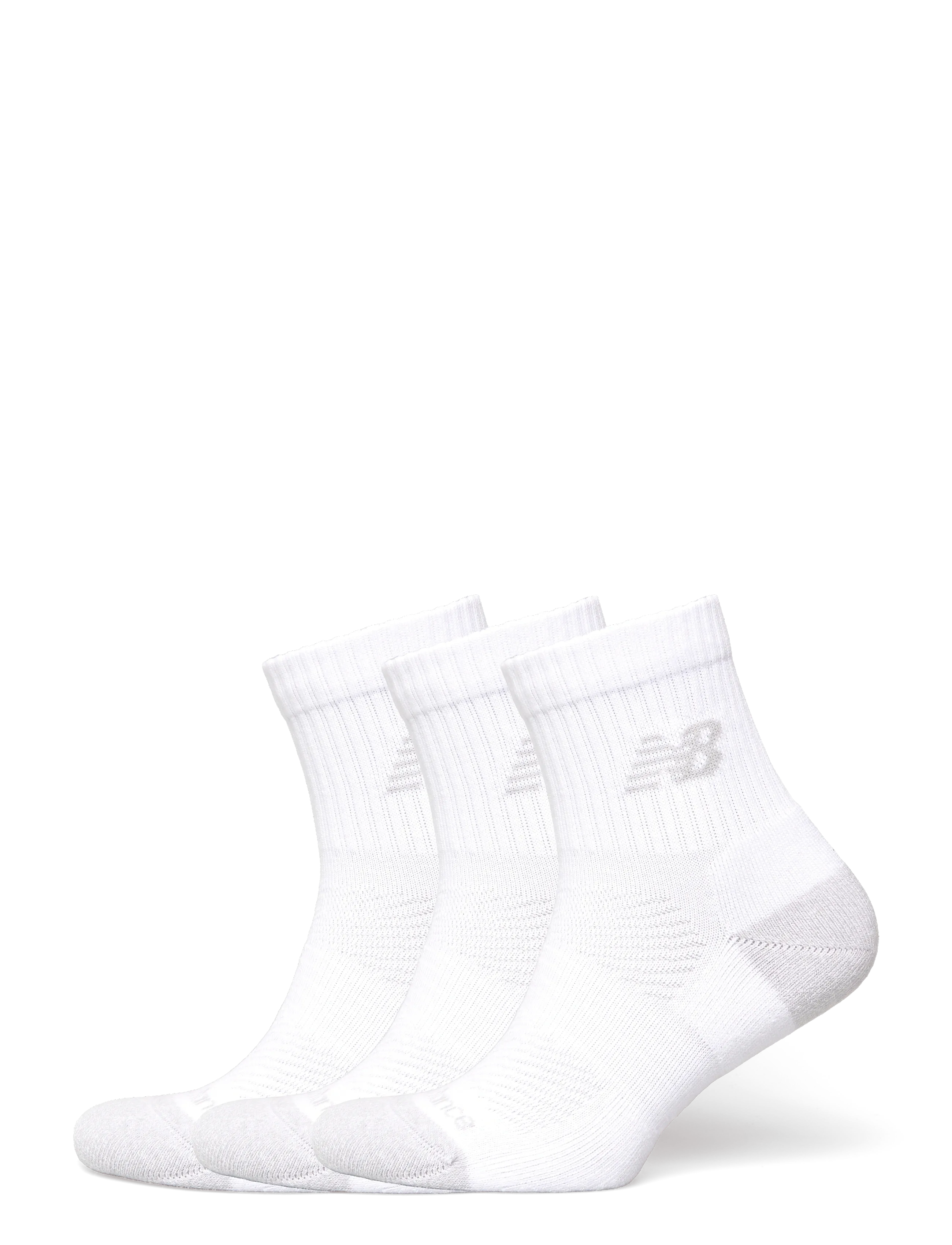 New Balance Active Qtr Socks 3 Pack, S, White, Sport Clothing > Sport Socks, Dame