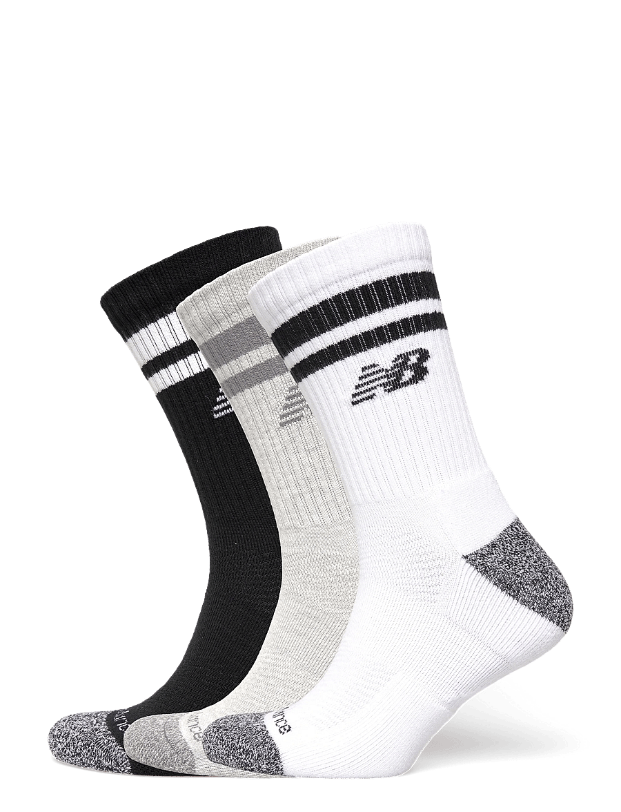 New Balance - Active Lifestyle Striped Crew Socks 3 Pack - kousen - assorted colors - 0