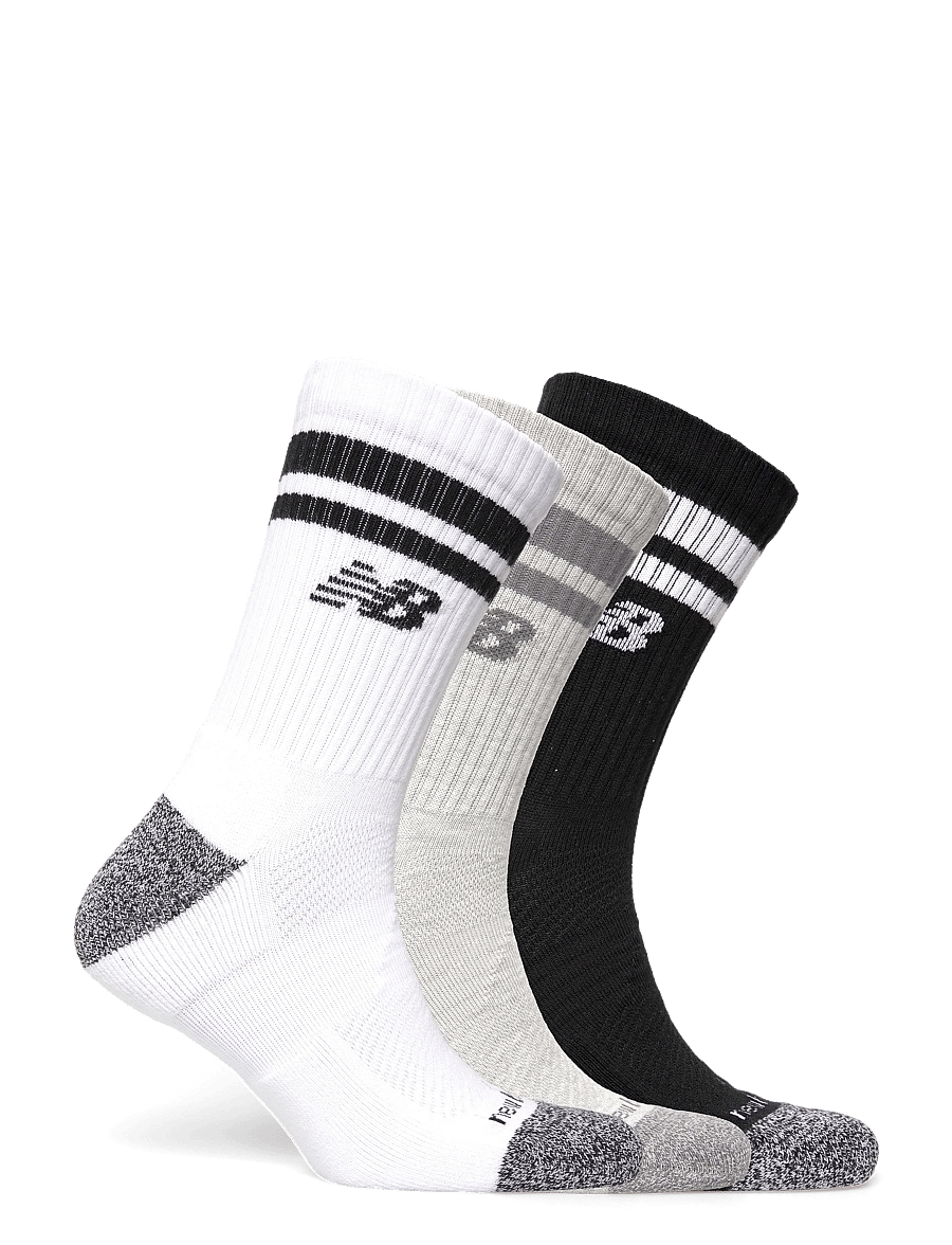 New Balance - Active Lifestyle Striped Crew Socks 3 Pack - kousen - assorted colors - 1