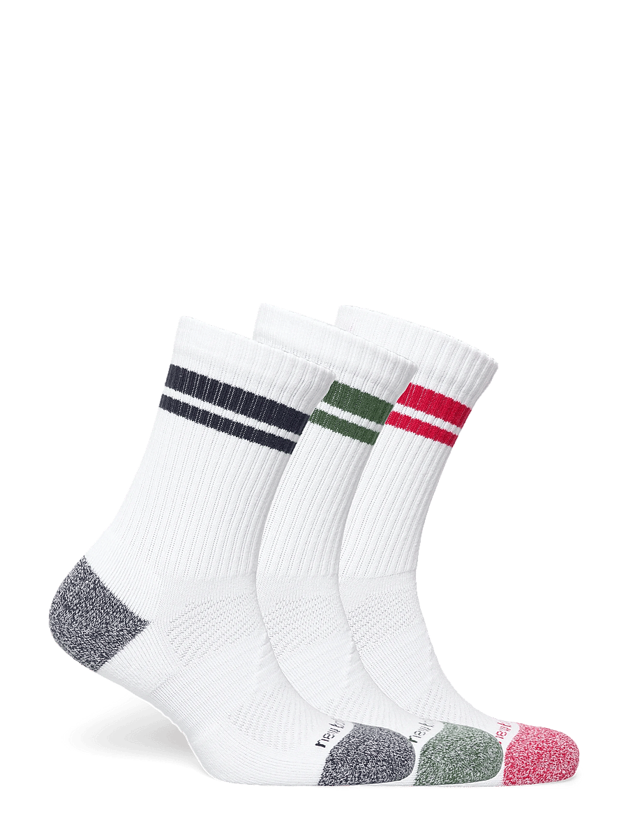 New Balance - Active Lifestyle Striped Crew Socks 3 Pack - spordisokid - assortment 1 - 1