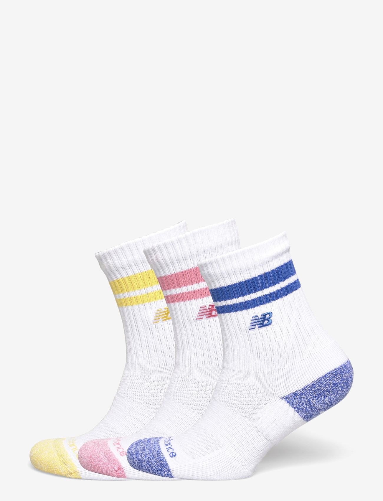 New Balance - Active Lifestyle Striped Crew Socks 3 Pack - sportstrømper - blue bird - 0