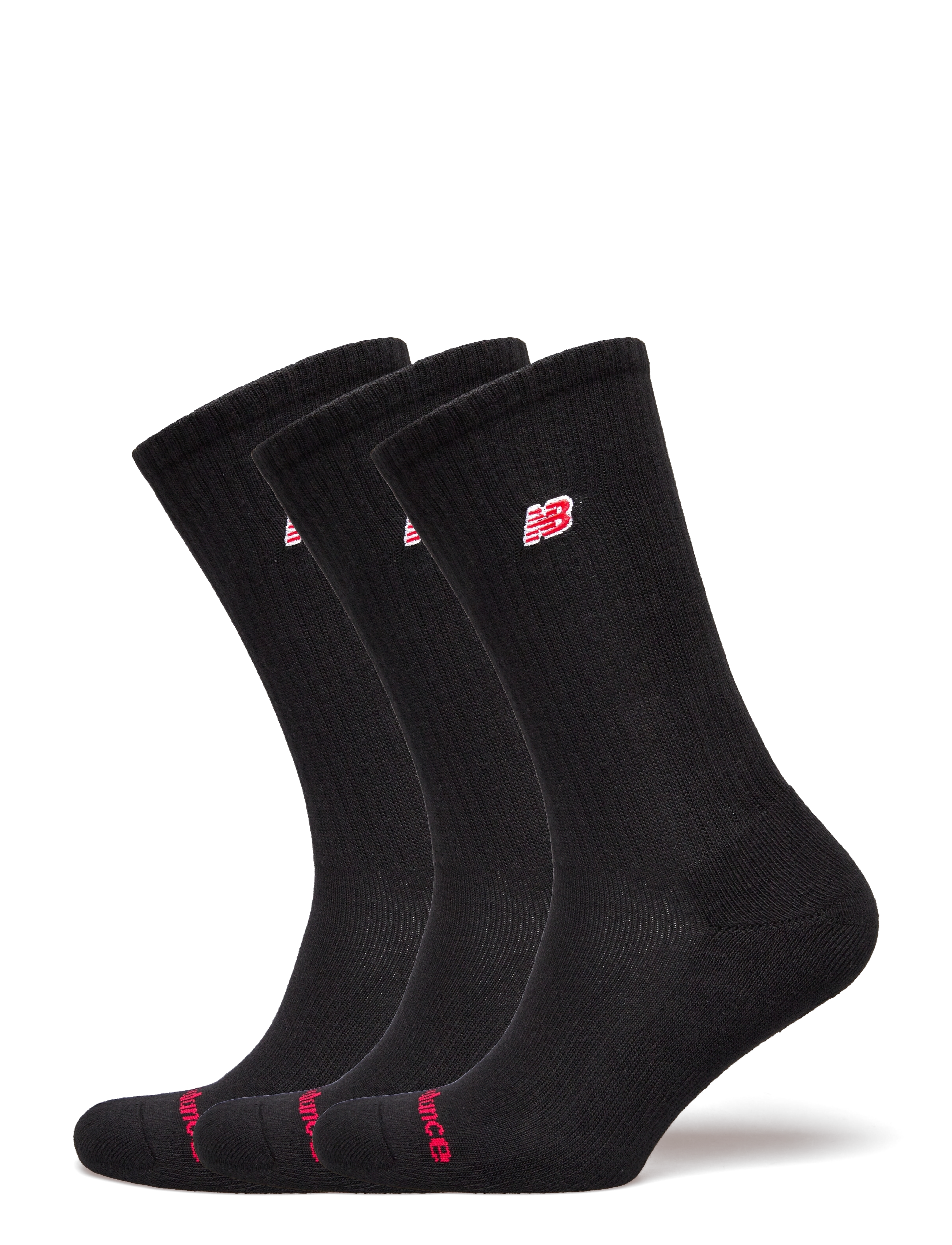 New Balance Patch Logo Crew 3 Pack, M, Sport Clothing, Schwarz - Socks, Frauen