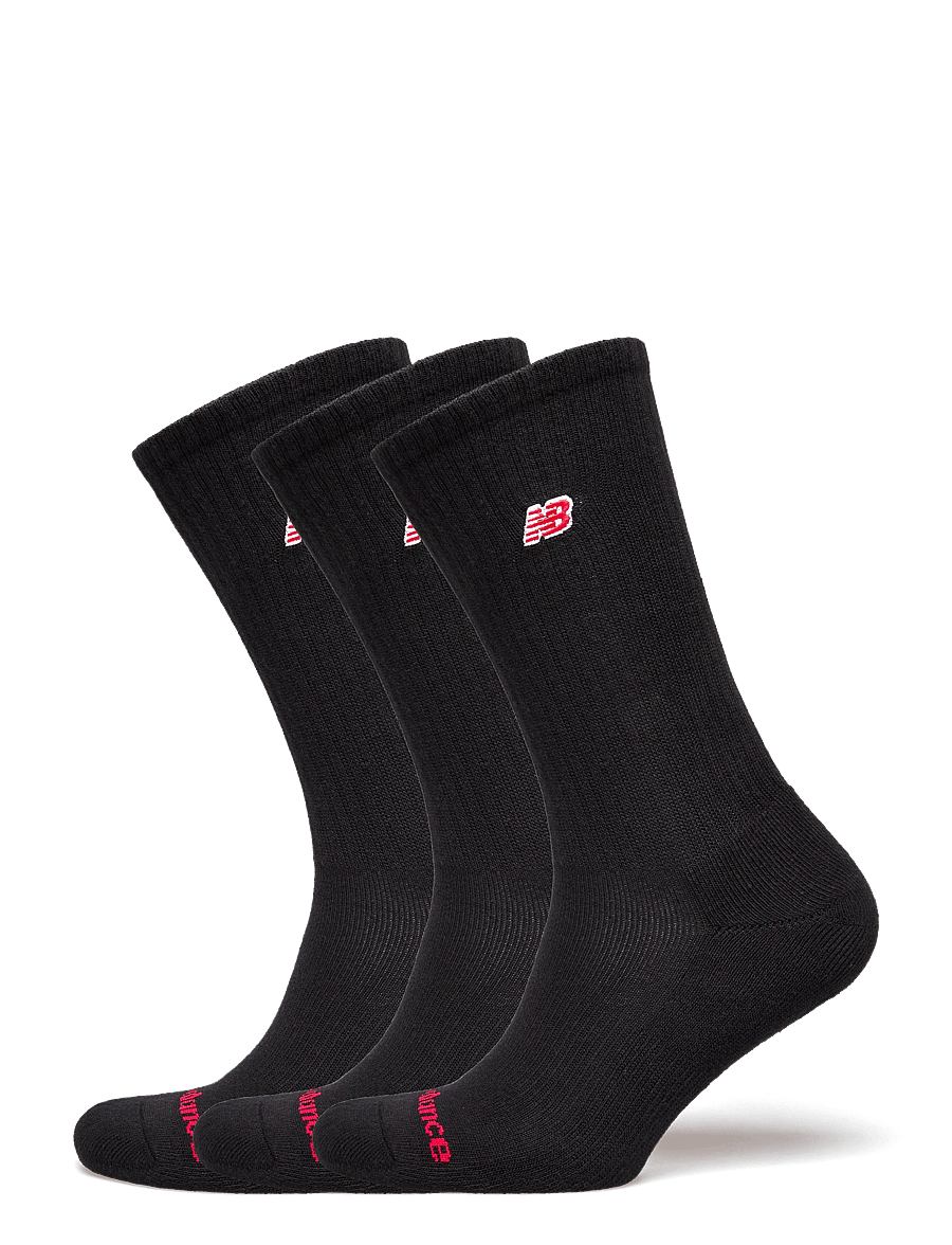 New Balance - Patch Logo Crew 3 Pack - sporta zeķes - black - 0