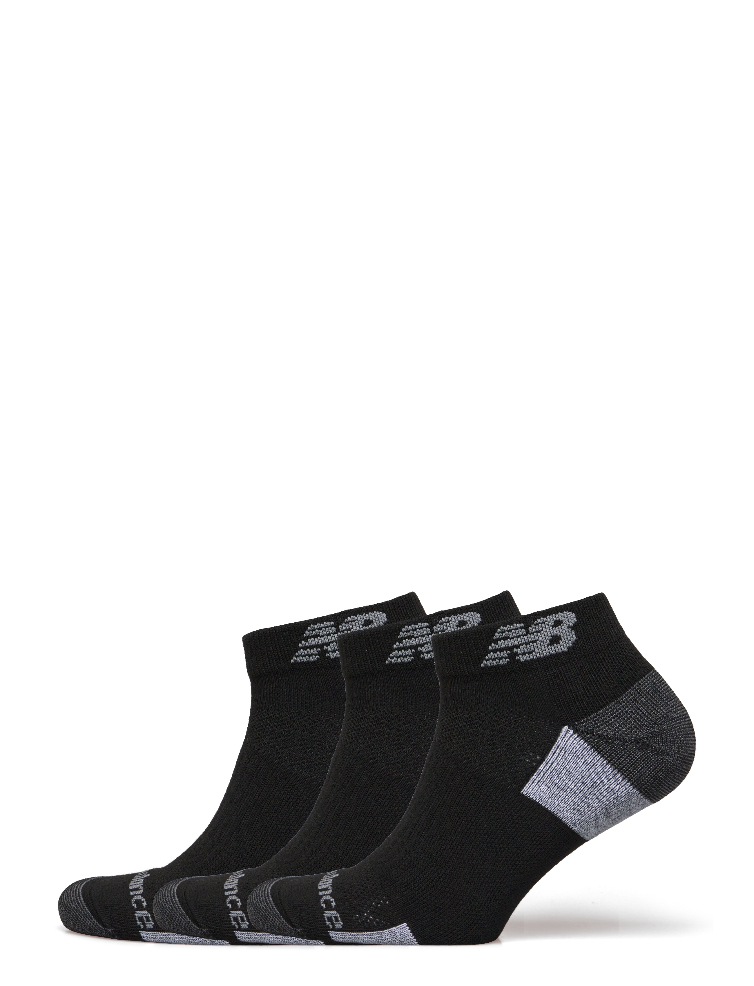 New Balance Performance Cushioned Lowcut 3 Pack - Strømper - BLACK / black