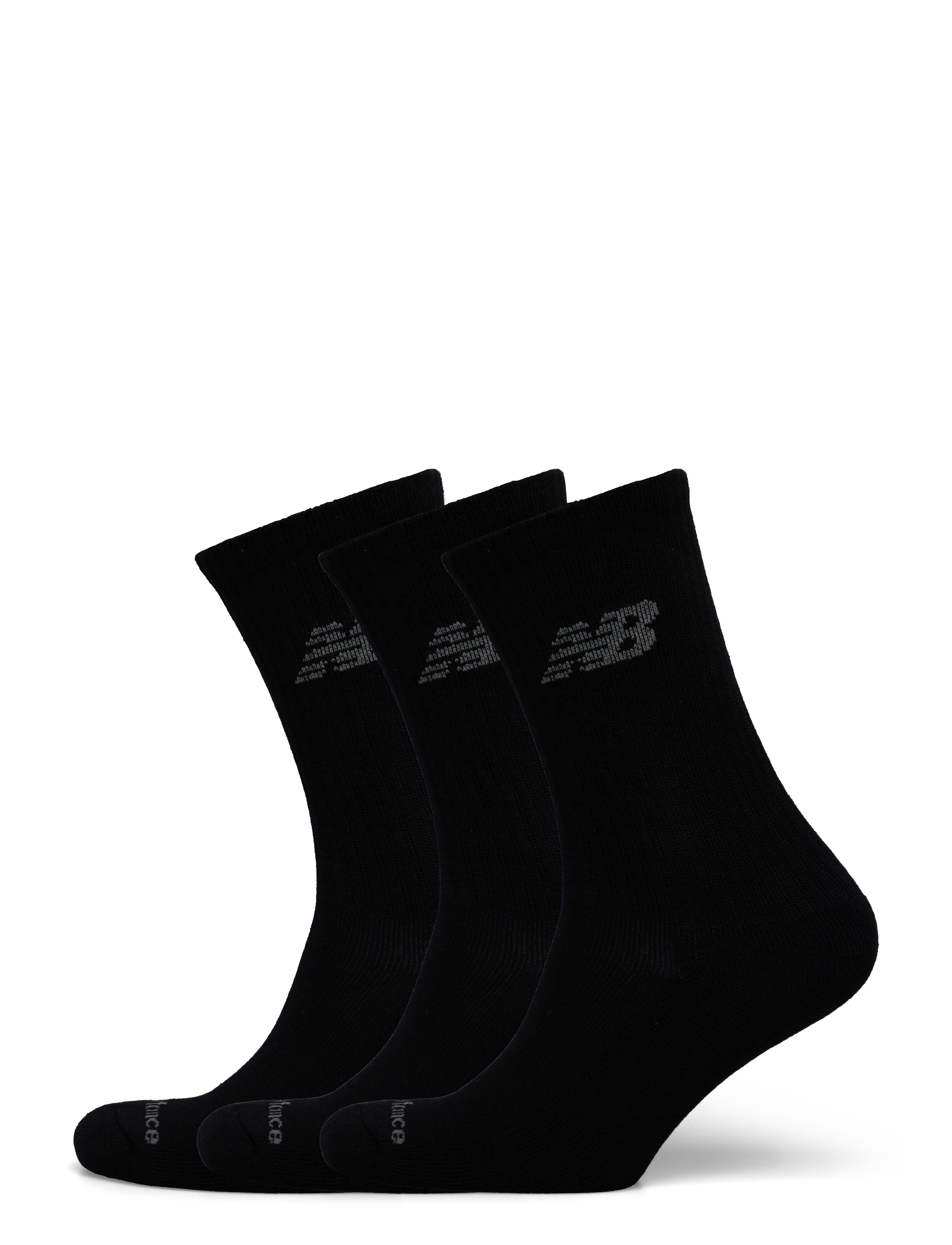New Balance Performance Basic Crew 3 Pack, Mænd, Crew Sokker, Sort, Str: S