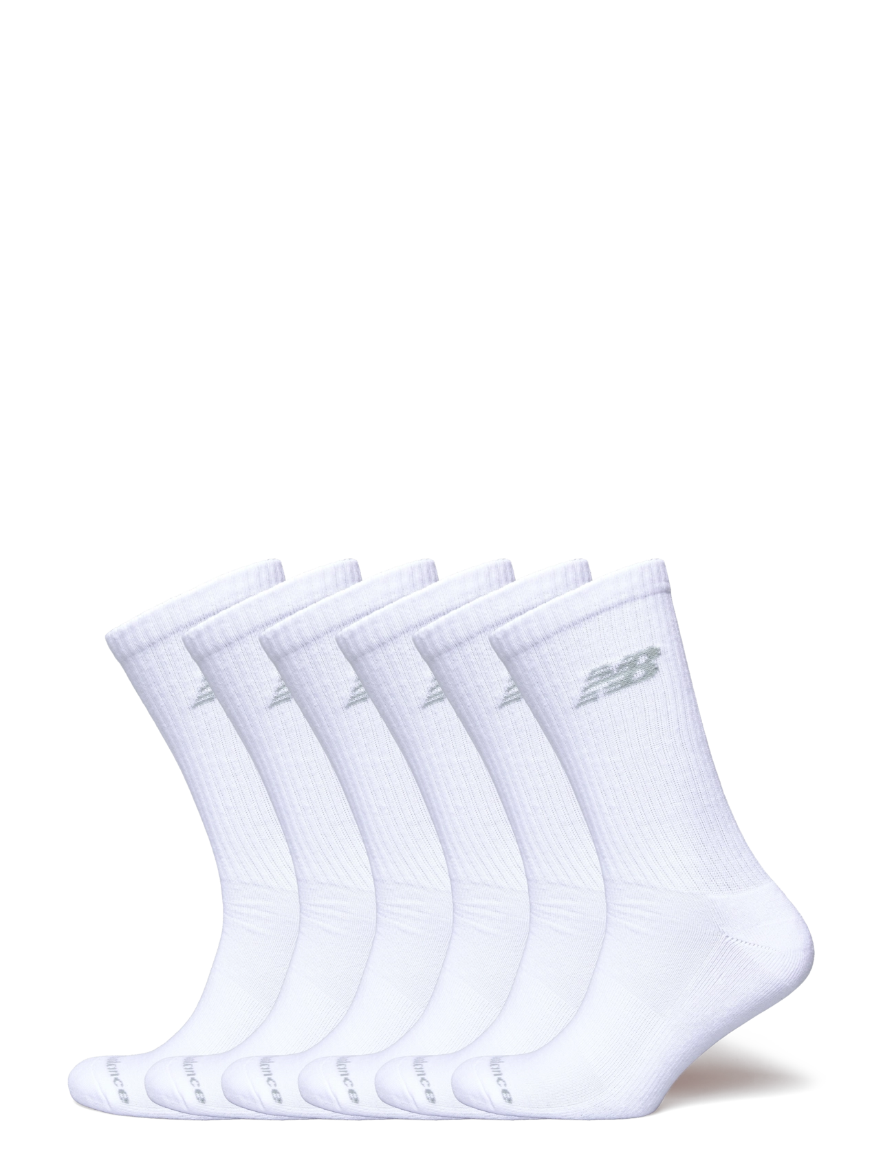 New Balance Performance Basic Crew 6 Pack - New Balance - WHITE / white