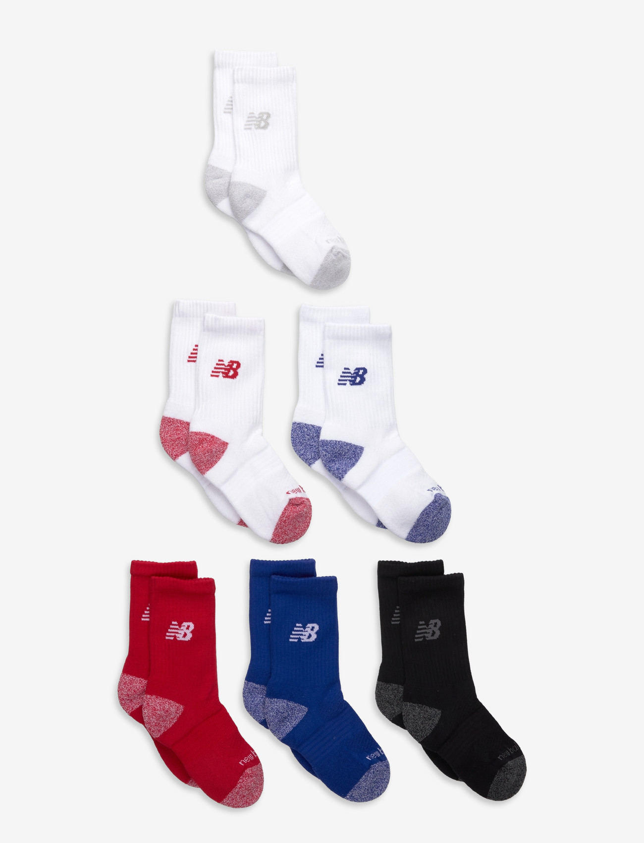 New Balance - Youth Active Crew Socks 6 Pack - strümpfe - assorted colors - 0