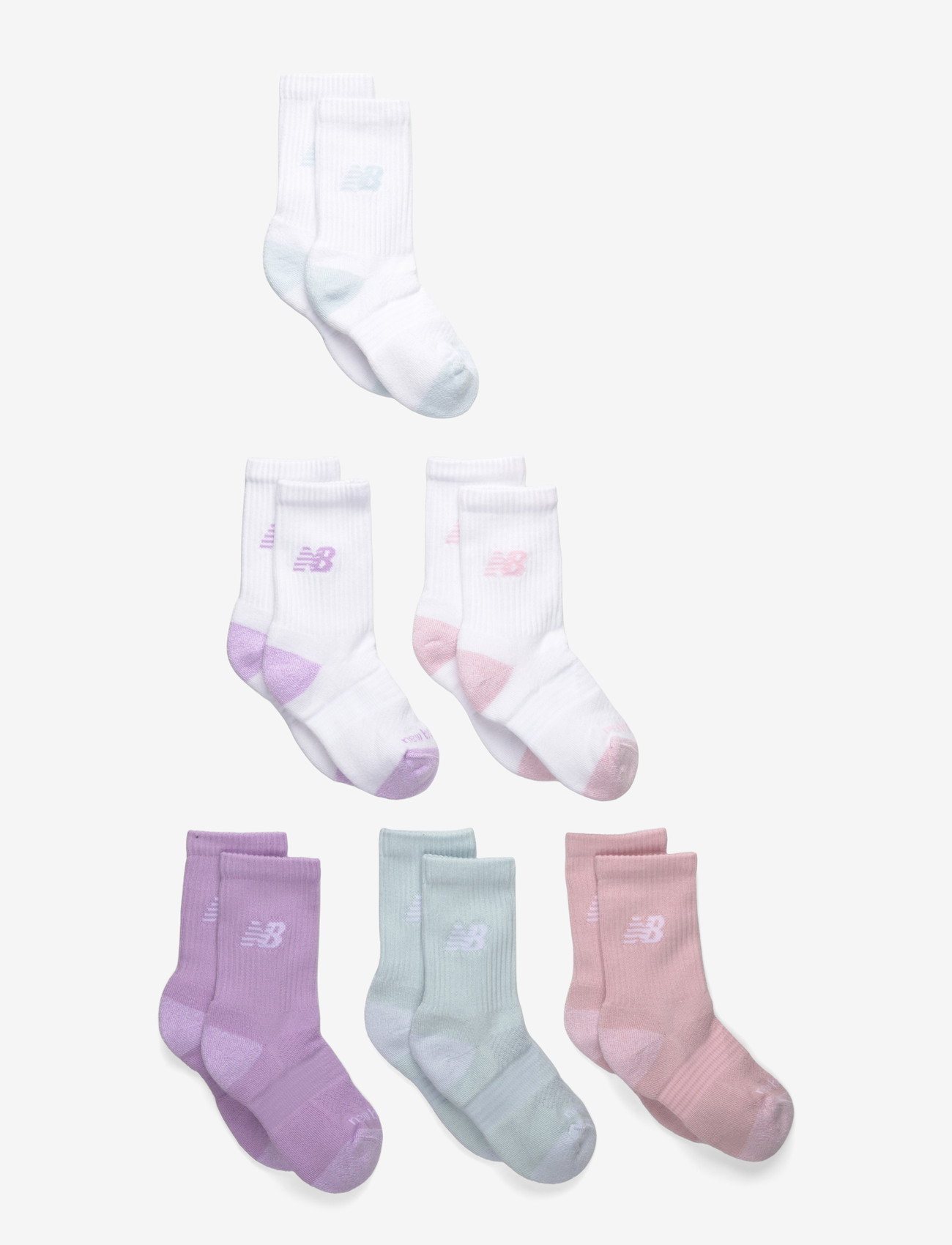 New Balance - Youth Active Crew Socks 6 Pack - strümpfe - assortment 1 - 0