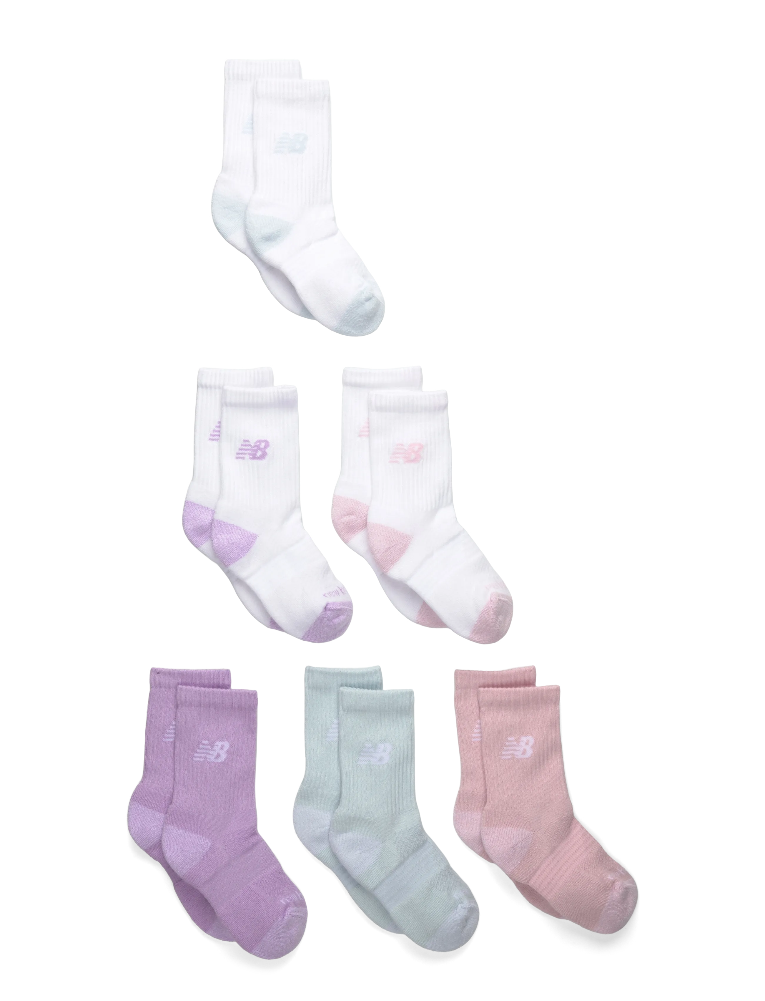 New Balance - Youth Active Crew Socks 6 Pack - strümpfe - assortment 1 - 0