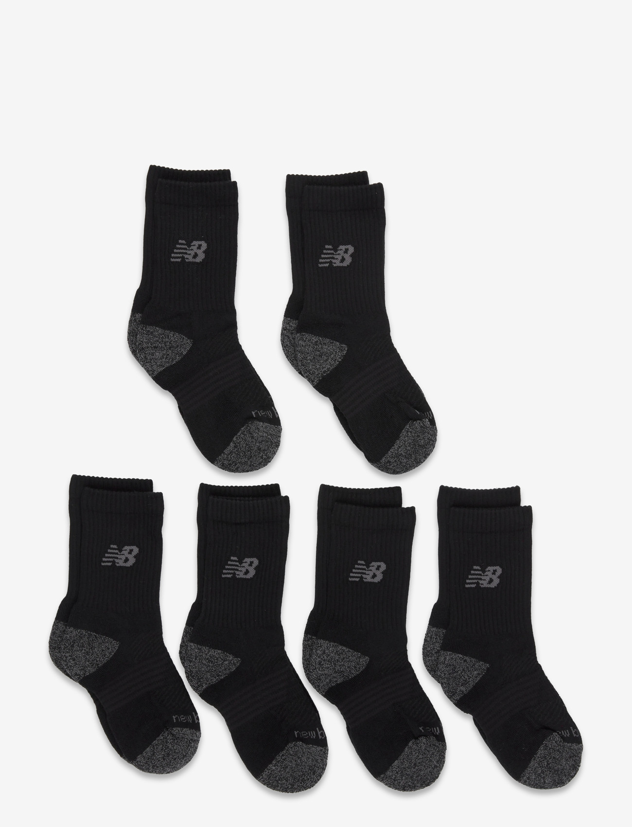 New Balance - Youth Active Crew Socks 6 Pack - strümpfe - black - 0