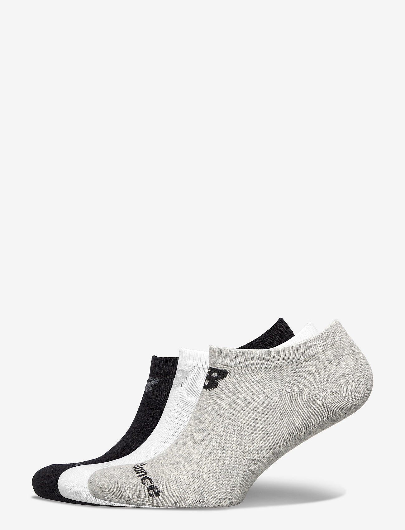 New Balance - Performance Cotton Flat Knit No Show Socks 3 Pack - løpeutstyr - white multi - 0