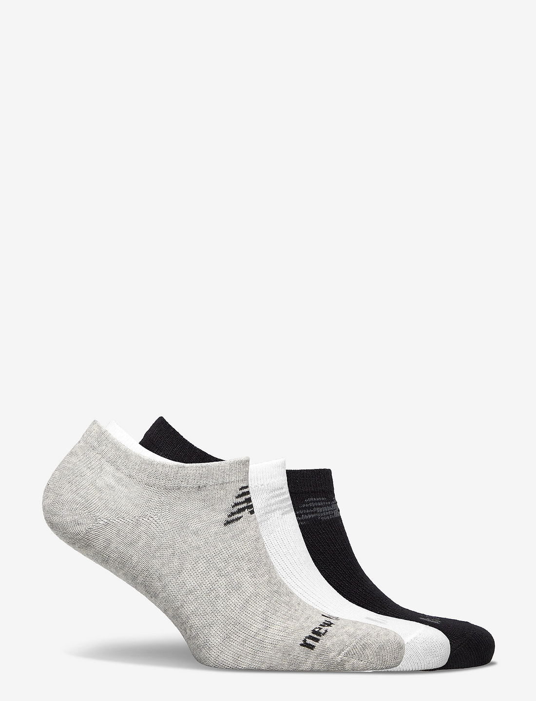 New Balance - Performance Cotton Flat Knit No Show Socks 3 Pack - spordisokid - white multi - 1