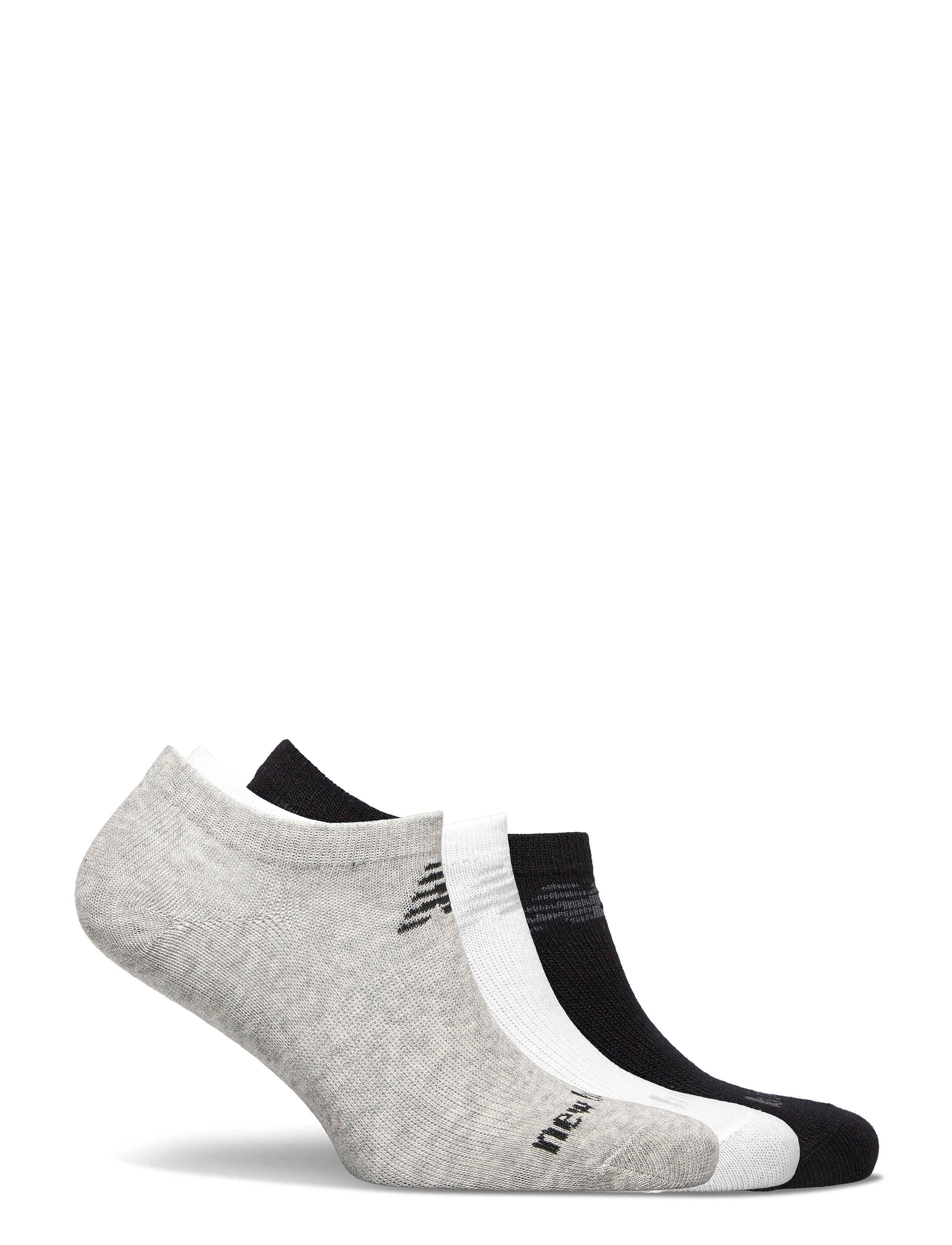 New Balance - Performance Cotton Flat Knit No Show Socks 3 Pack - white multi - 1