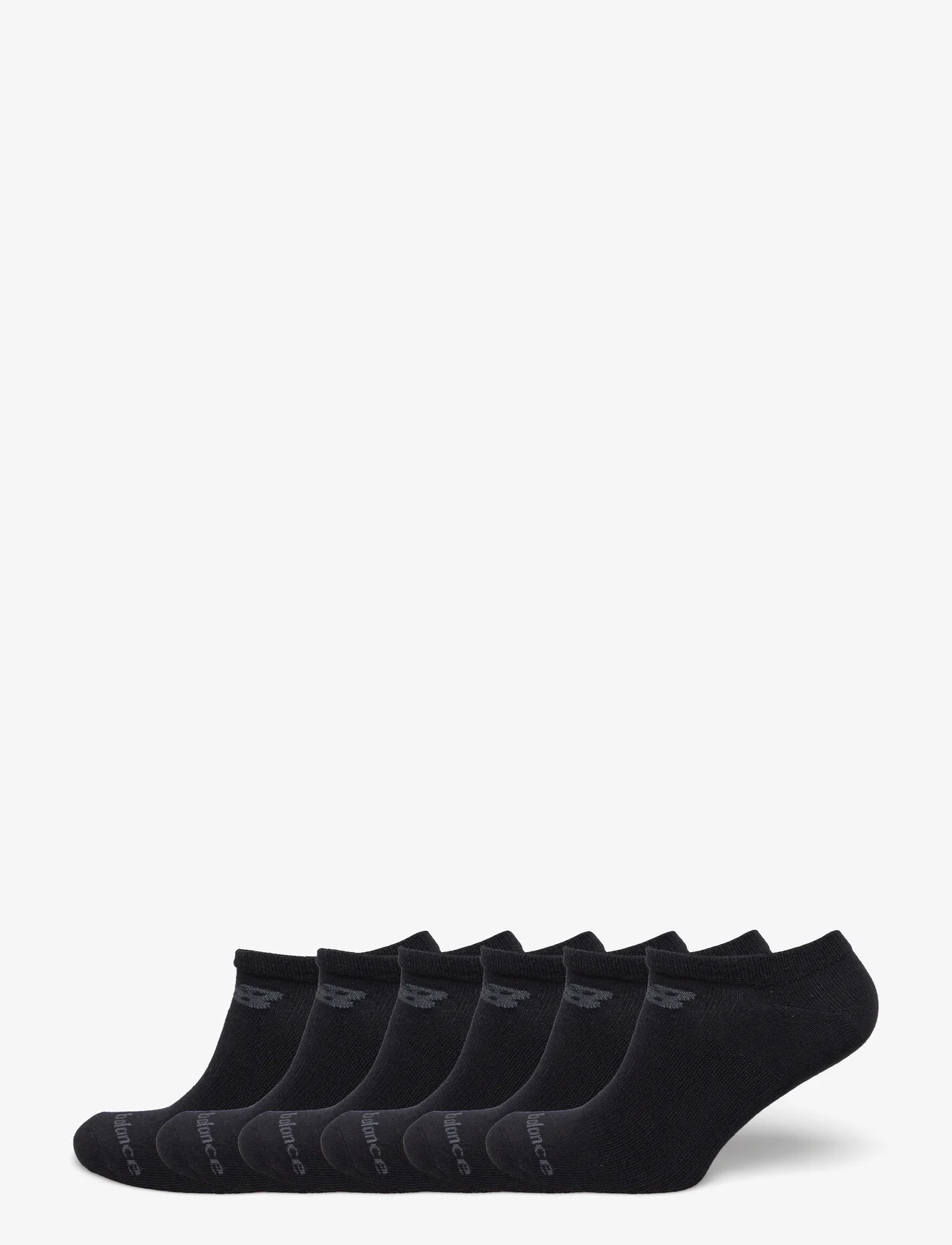 New Balance - Performance Cotton Flat Knit No Show Socks 6 Pack - sprzęt biegowy - black - 0