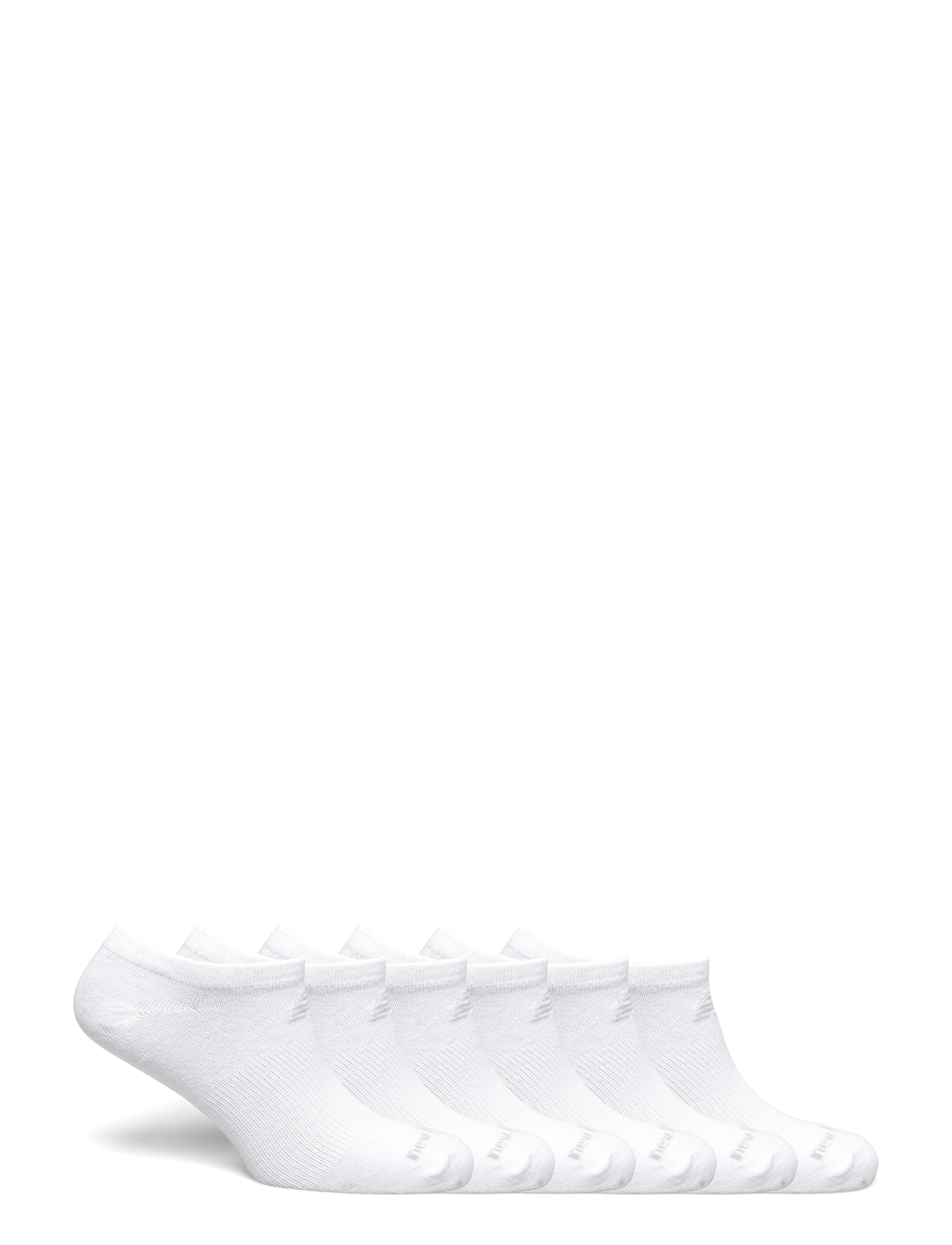 New Balance - Performance Cotton Flat Knit No Show Socks 6 Pack - white - 1