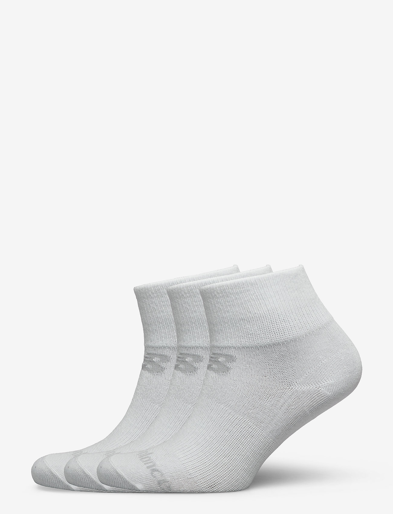 New Balance - Performance Cotton Flat Knit Ankle Socks 3 Pack - white - 0