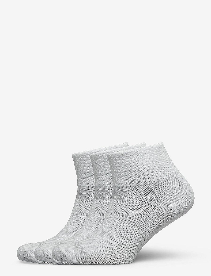 New Balance - Performance Cotton Flat Knit Ankle Socks 3 Pack - white - 0