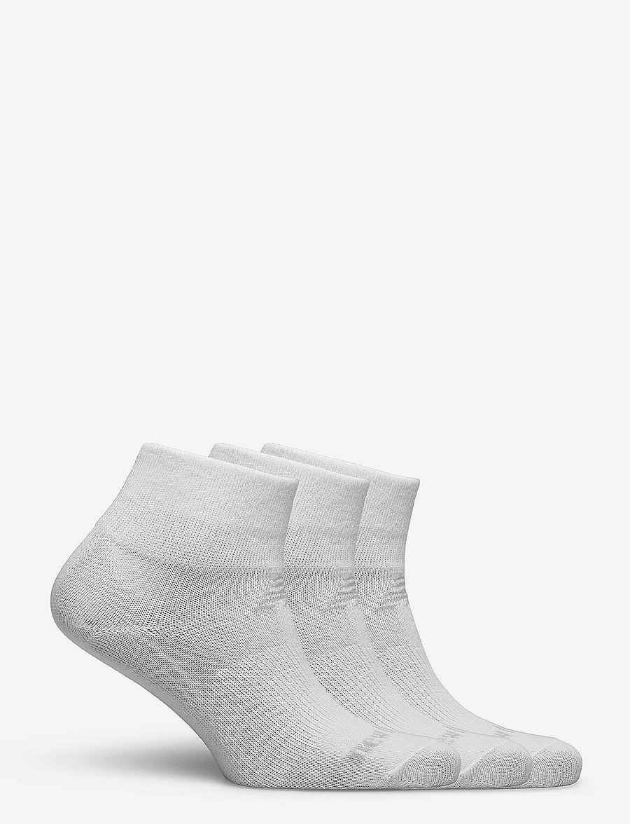 New Balance - Performance Cotton Flat Knit Ankle Socks 3 Pack - white - 1