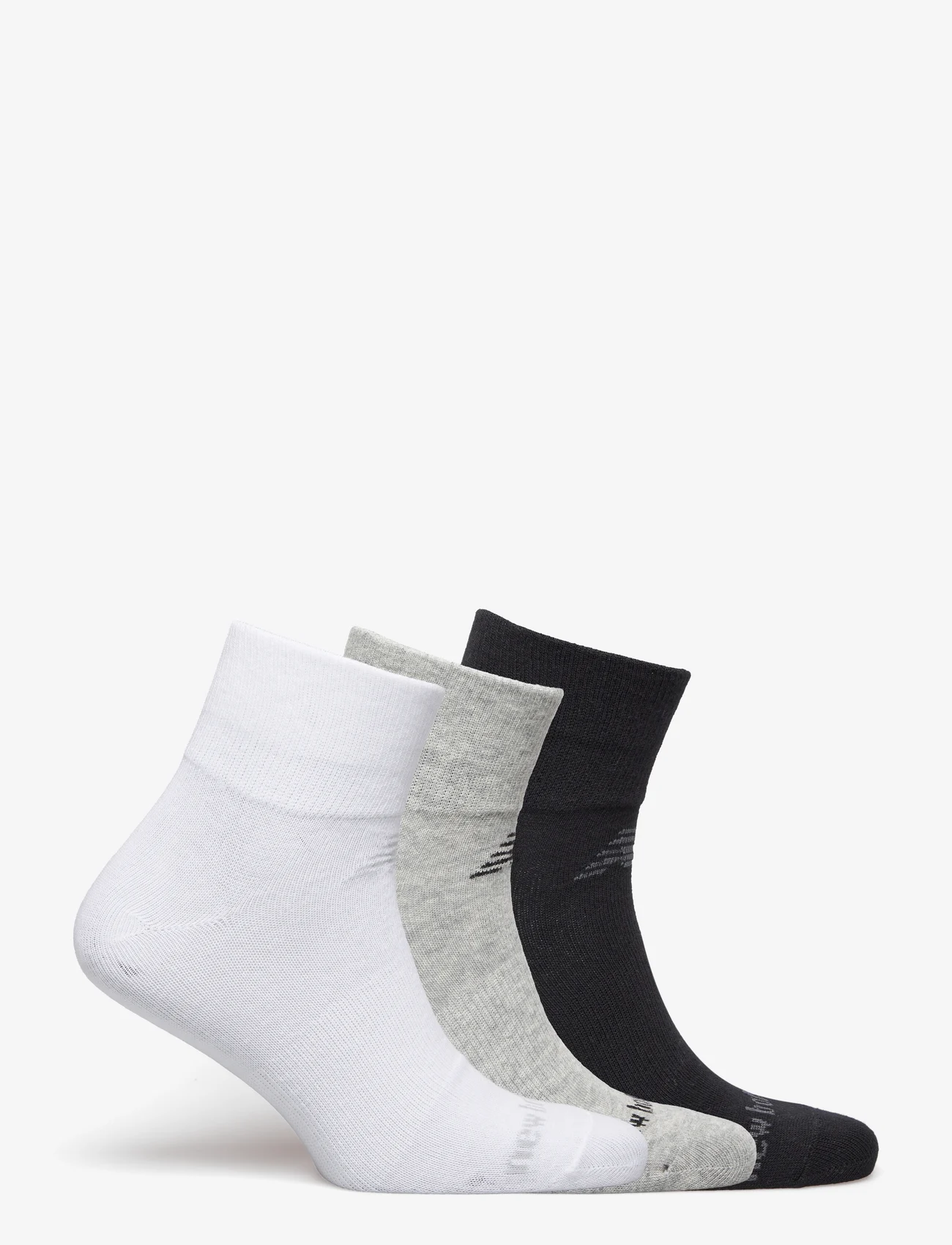 New Balance - Performance Cotton Flat Knit Ankle Socks 3 Pack - löputrustning - white multi - 1