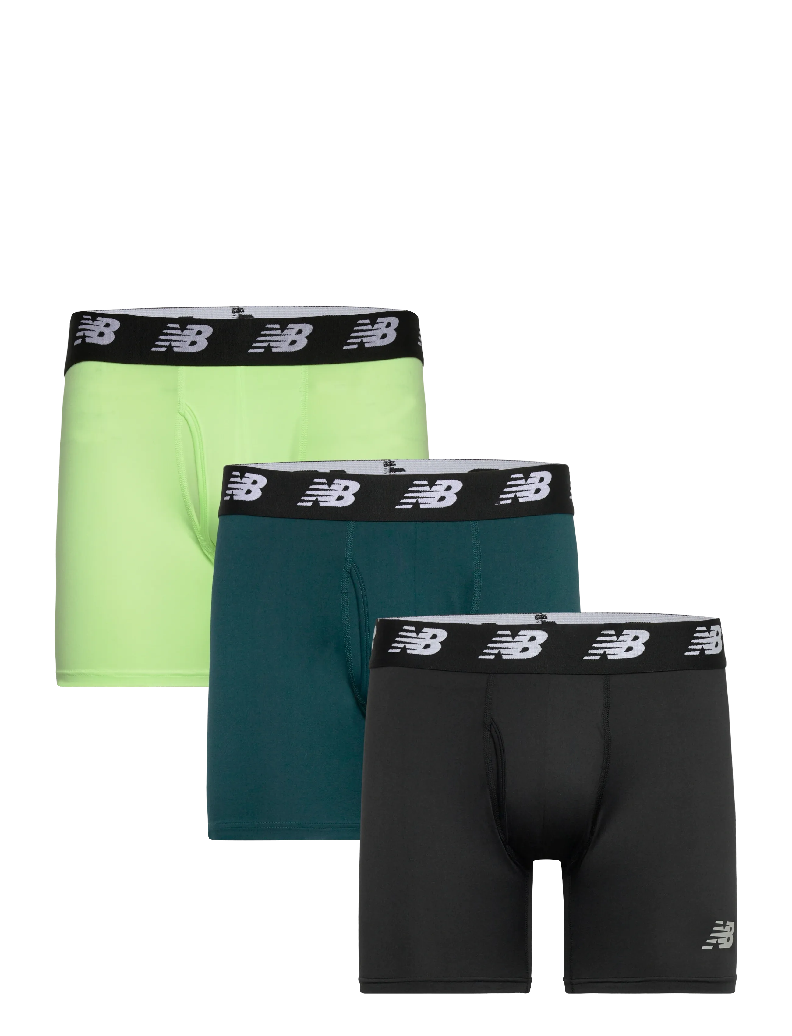 New Balance Mens Premium 6" Boxer Brief with Fly 3 Pack - New Balance - AFTERGLOW / multi