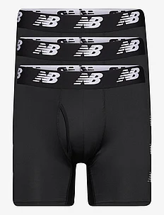Mens Premium 6 Inch Boxer Brief with Fly 3 Pack, New Balance