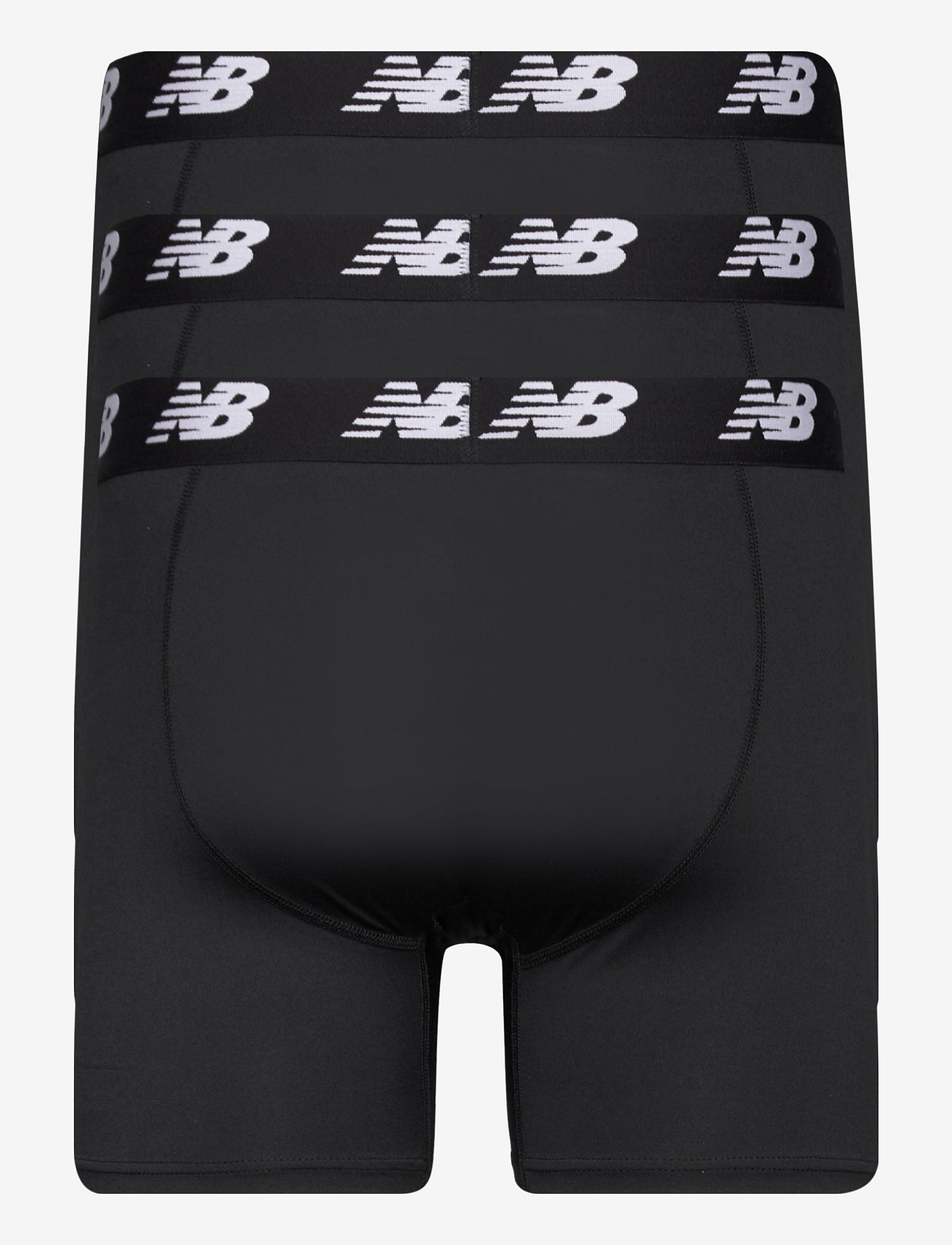 New Balance - Mens Premium 6" Boxer Brief with Fly 3 Pack - bokserki - black/black - 1
