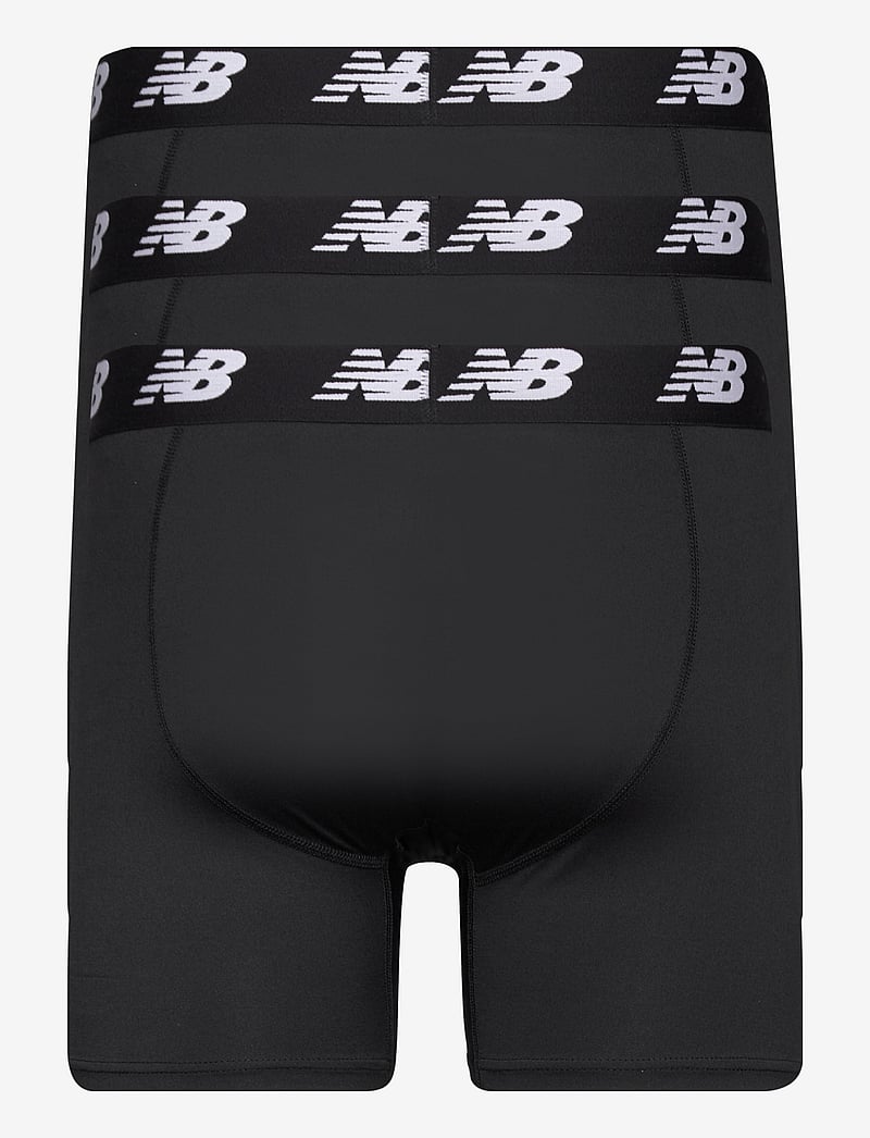 New Balance - Mens Premium 6" Boxer Brief with Fly 3 Pack - bokserki - black/black - 1