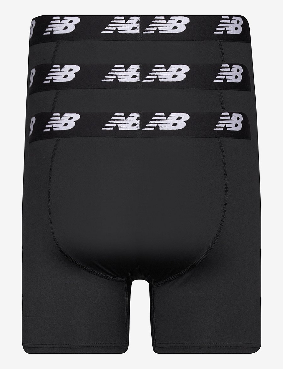 New Balance - Mens Premium 6" Boxer Brief with Fly 3 Pack - boxershorts - black/black - 1