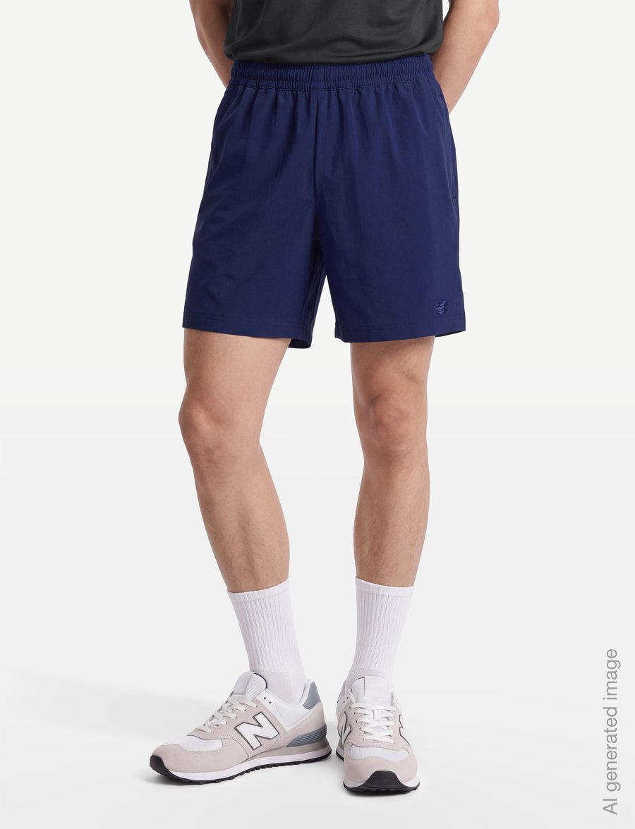 New Balance - Athletics Stretch Woven Short 7" - apakšējie krekli - blue oyster - 3