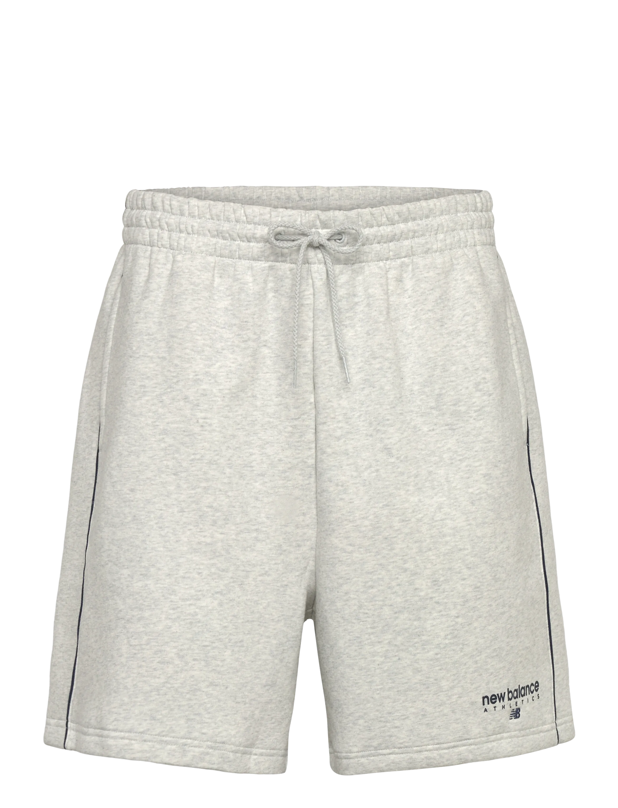 New Balance Linear Graphic Fleece Short 7" - Shorts - ASH HEATHER / grey