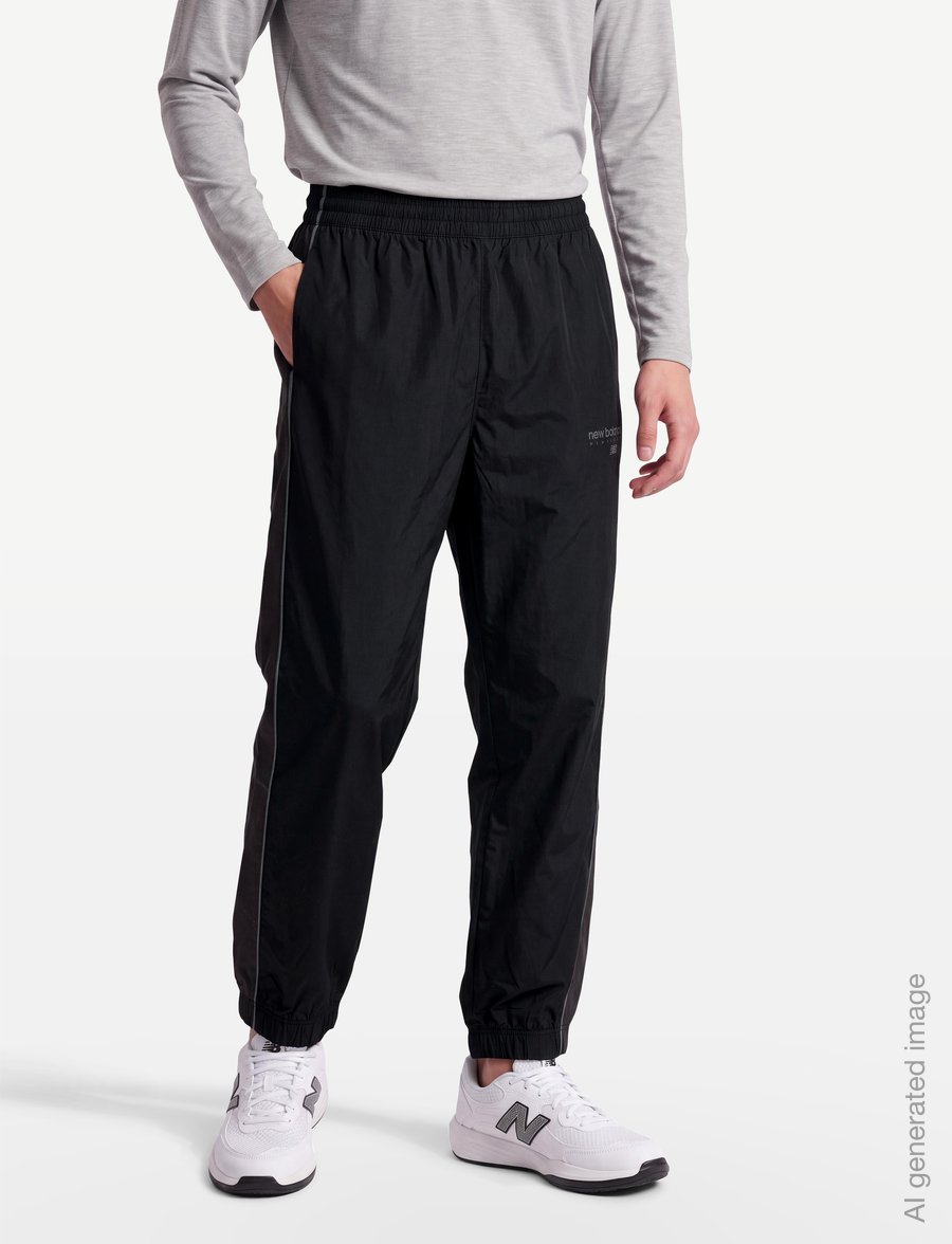 New Balance - Trackside Graphic Woven Pant - casual - black - 5