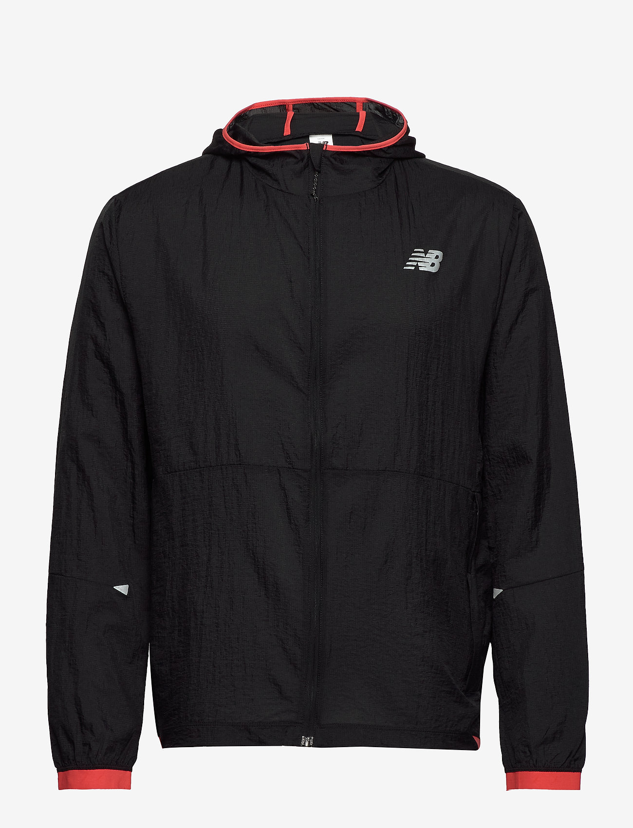 New Balance - PRINTED IMPACT RUN LIGHT PACK JACKET - bk/red - 0