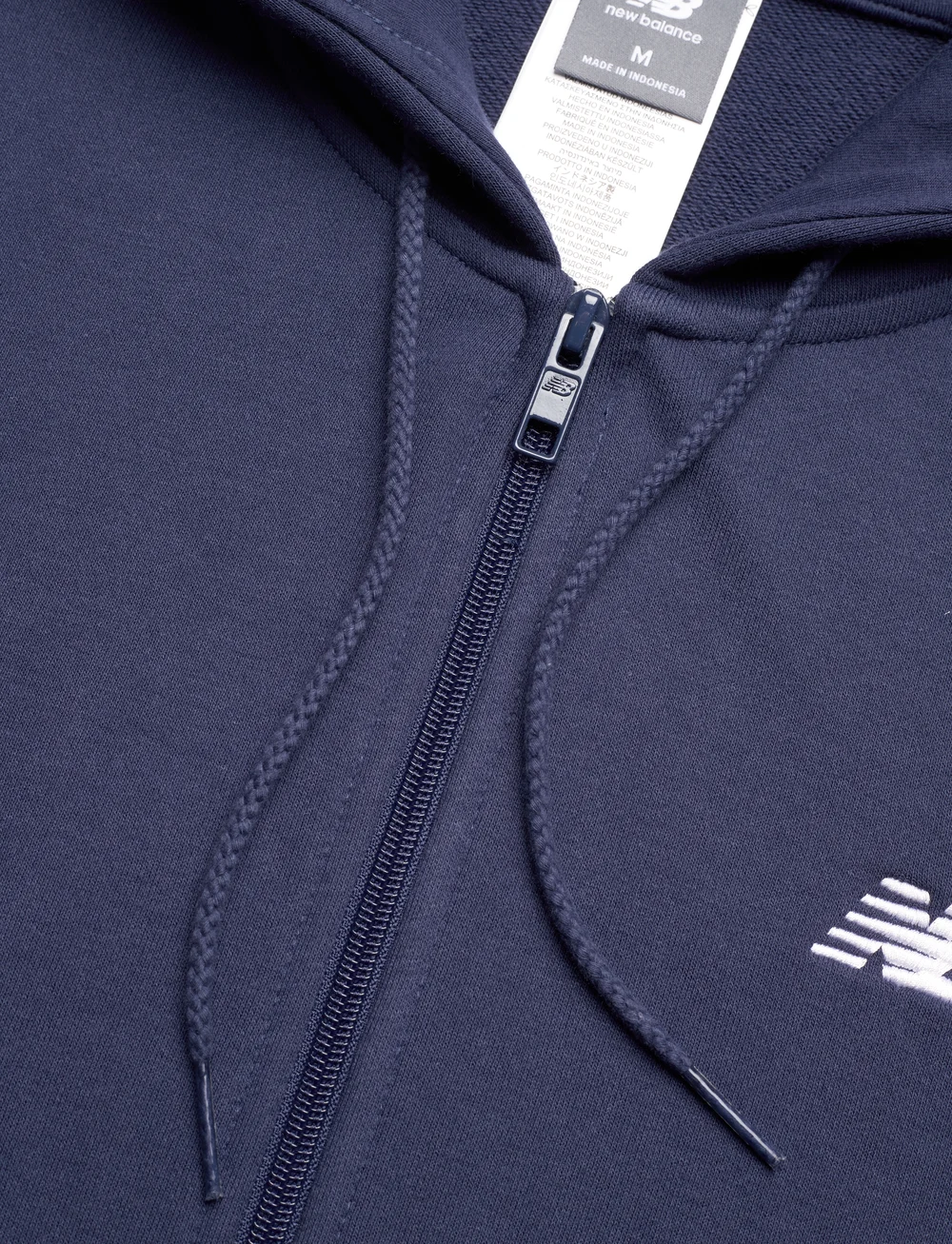 New Balance - Sport Essentials Logo French Terry Full Zip - huvtröjor - nb navy - 2