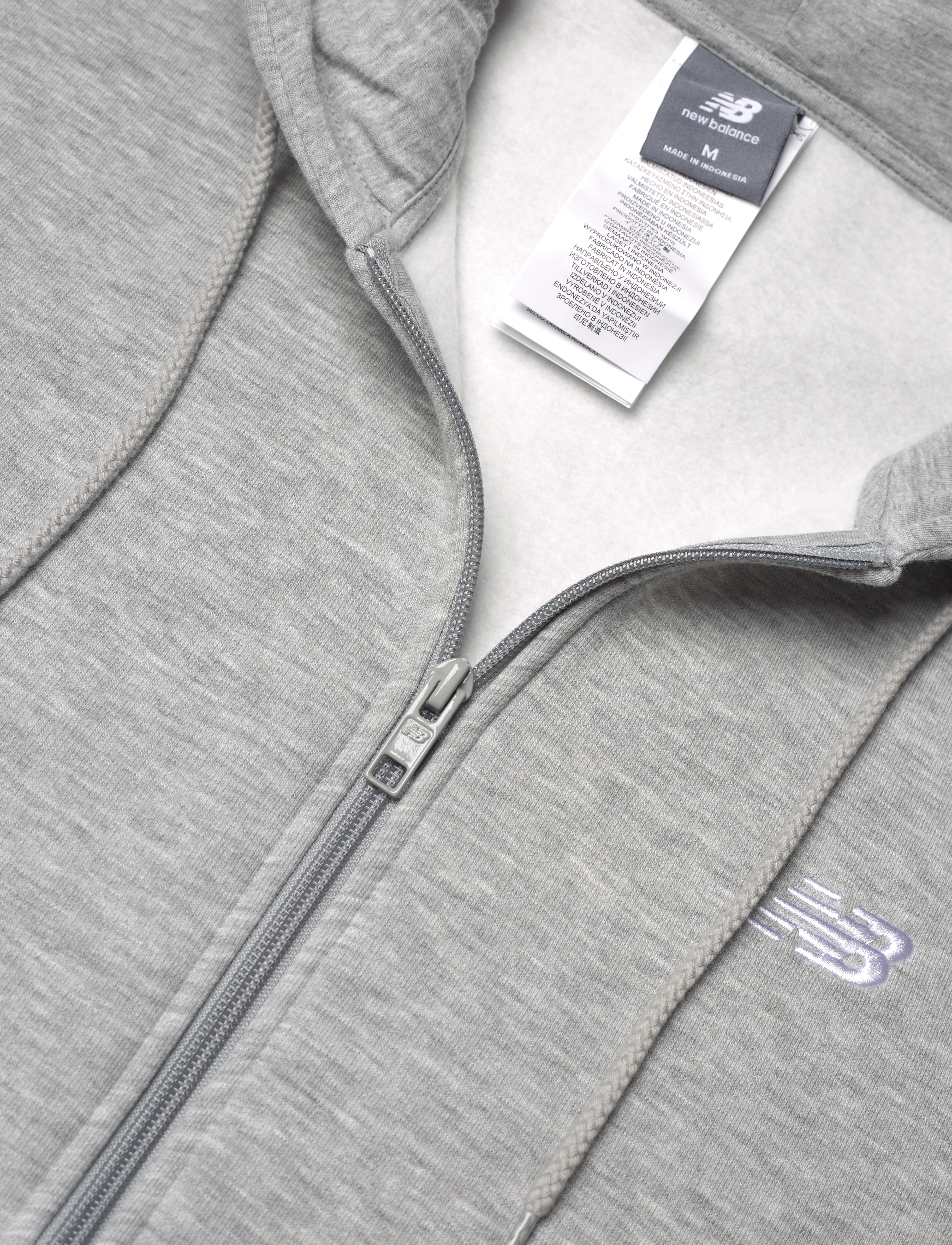New Balance - Sport Essentials Logo Fleece Full Zip - tops - athletic grey - 5