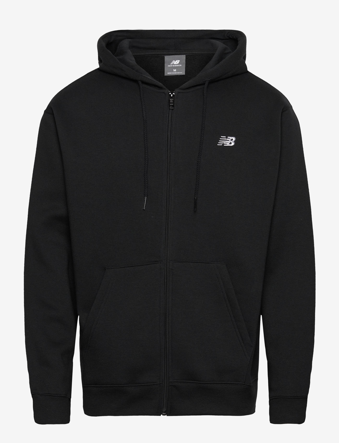 New Balance - Sport Essentials Logo Fleece Full Zip - tops - black - 0