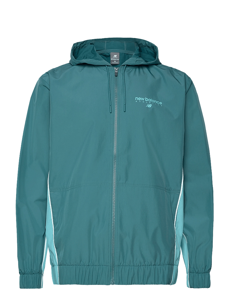 New Balance - Linear Graphic Woven Jacket - sportsjakker - big teal - 0
