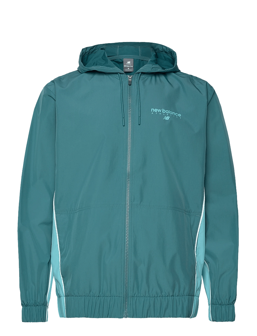 New Balance - Linear Graphic Woven Jacket - sportjackor - big teal - 0