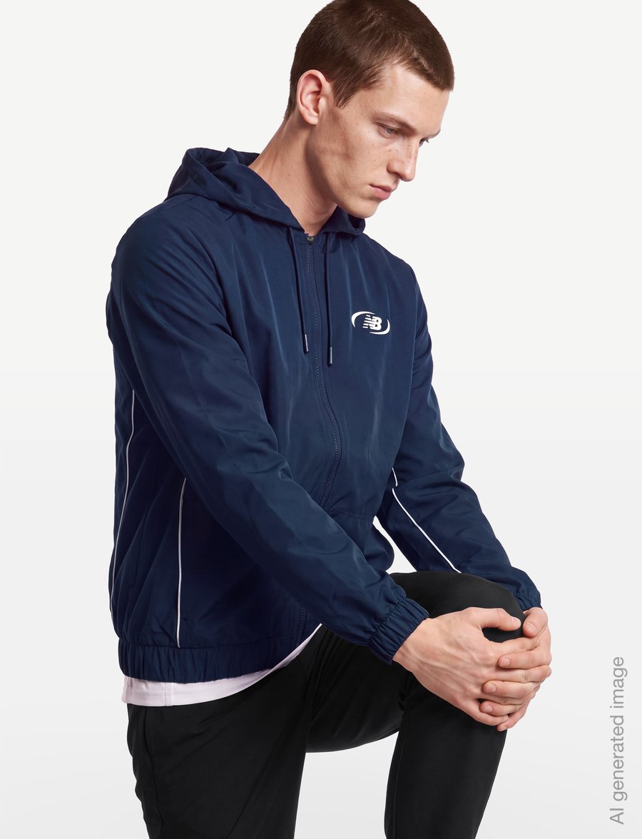 New Balance - Trackside Woven Jacket - sportjacken - nb navy - 3